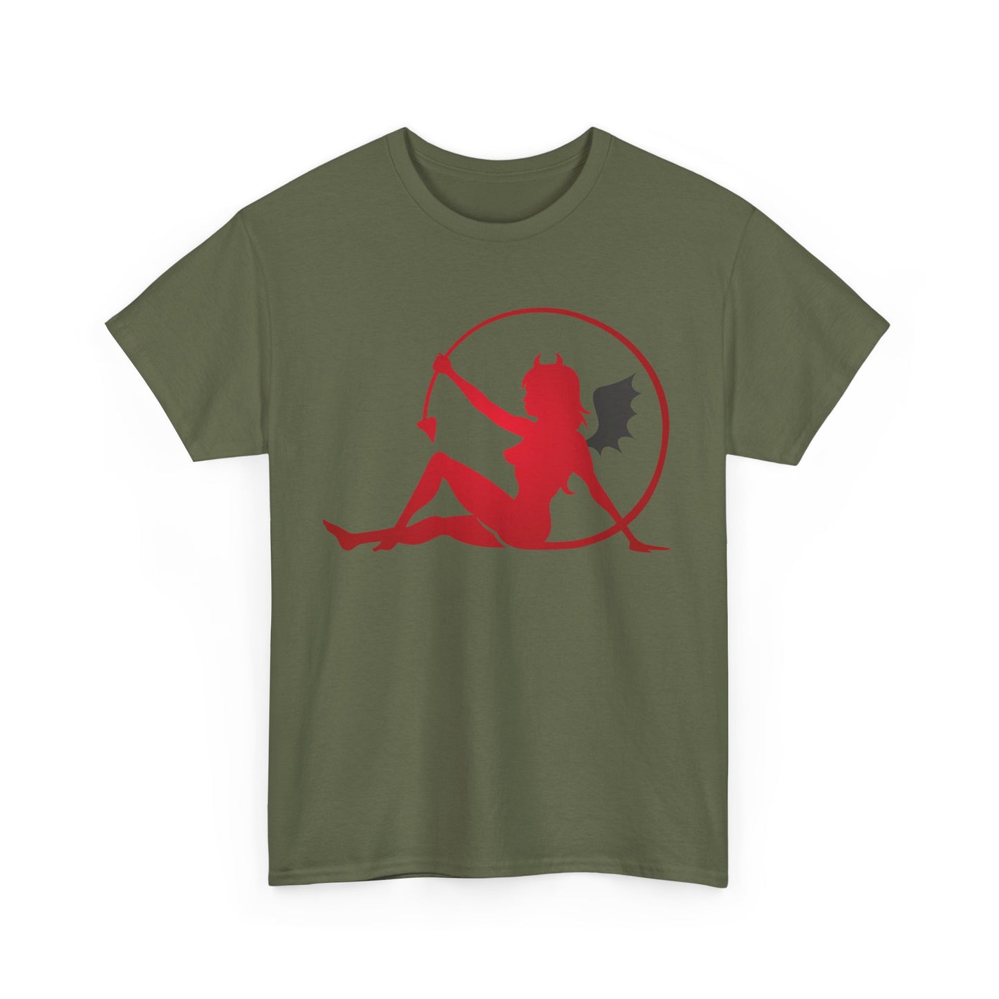 Bat winged Devil Girl. Heavy Cotton T-Shirt