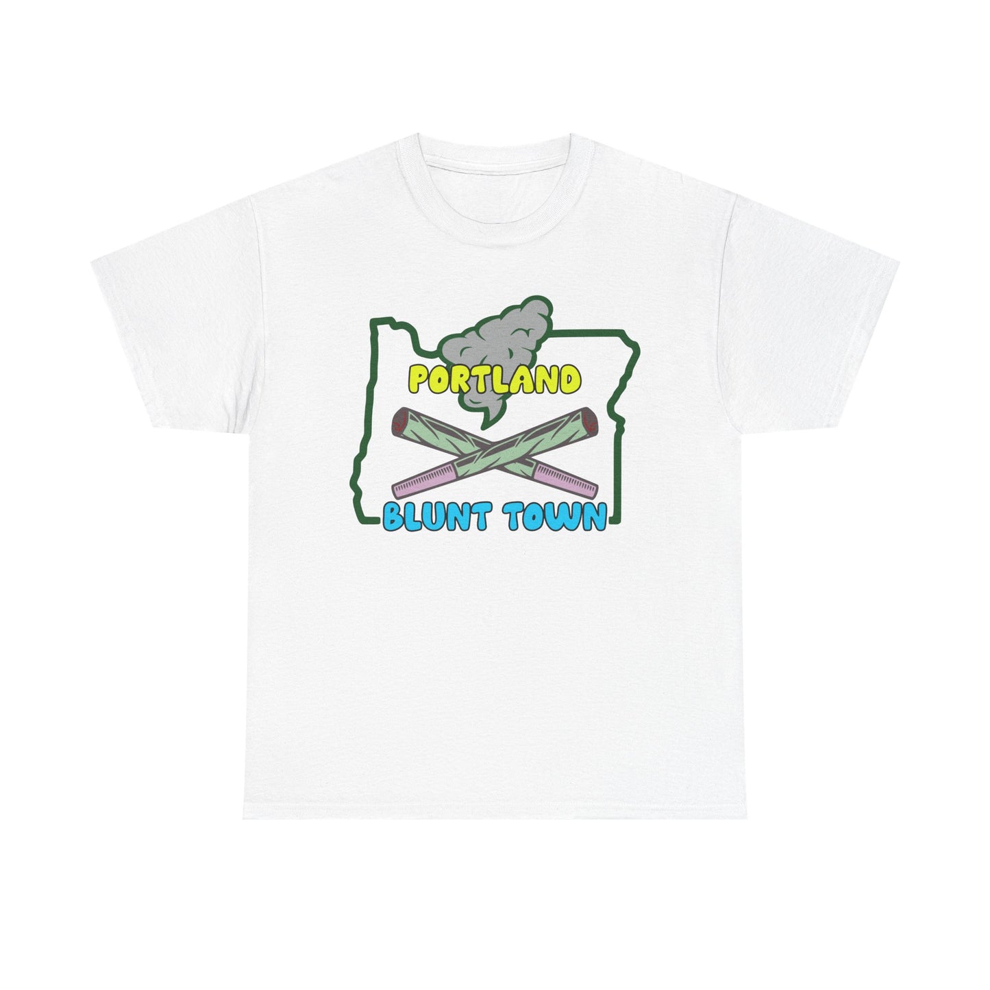 Portland Oregon, Blunt Town. Heavy Cotton T-Shirt