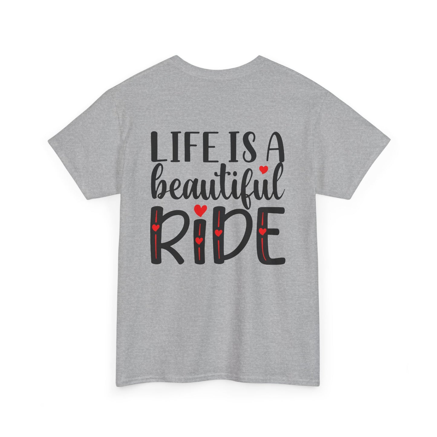Life is a Beautiful Ride, Rad Moto Bunny, Heavy Cotton T-Shirt