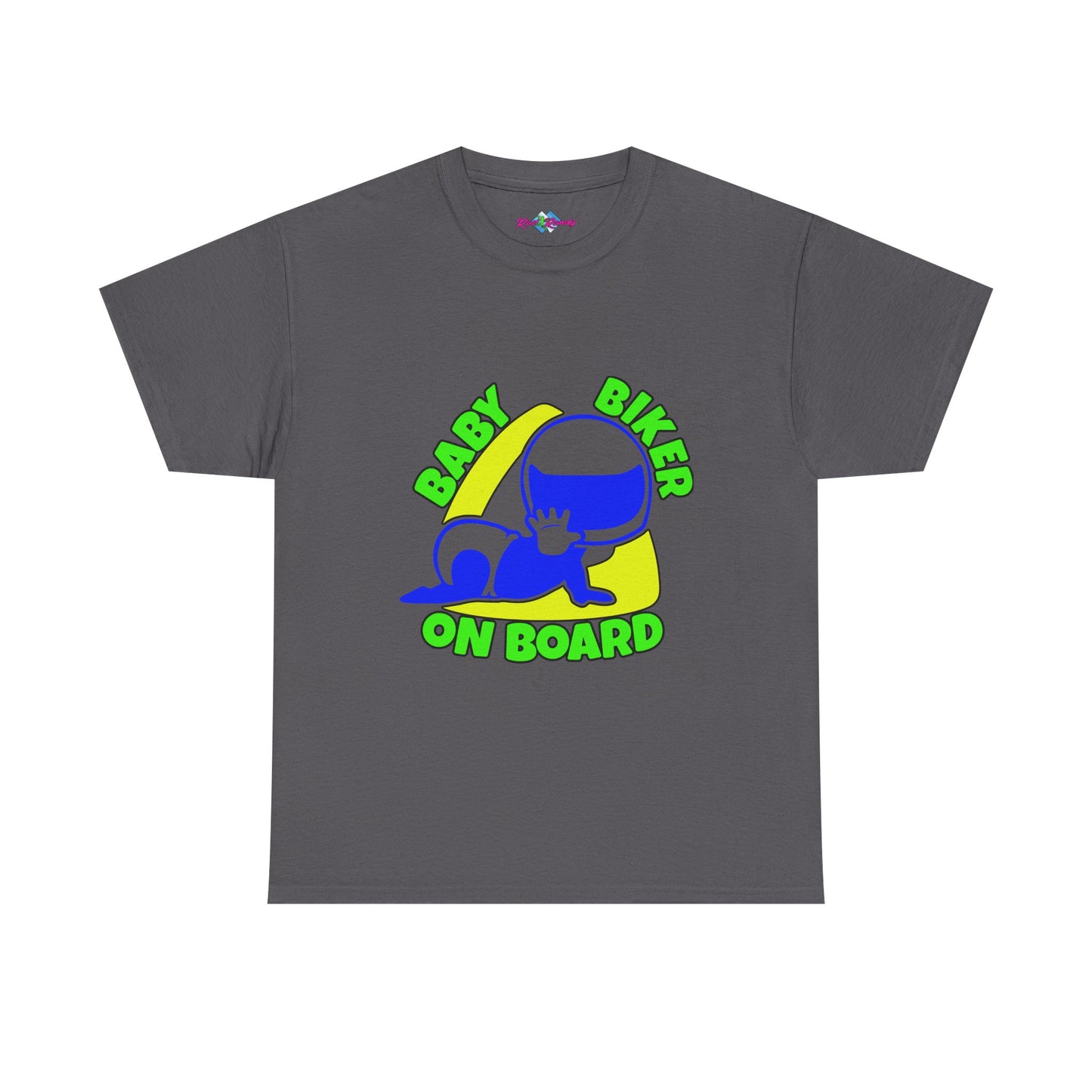 Baby Biker on Board. Boy. Heavy Cotton T-Shirt