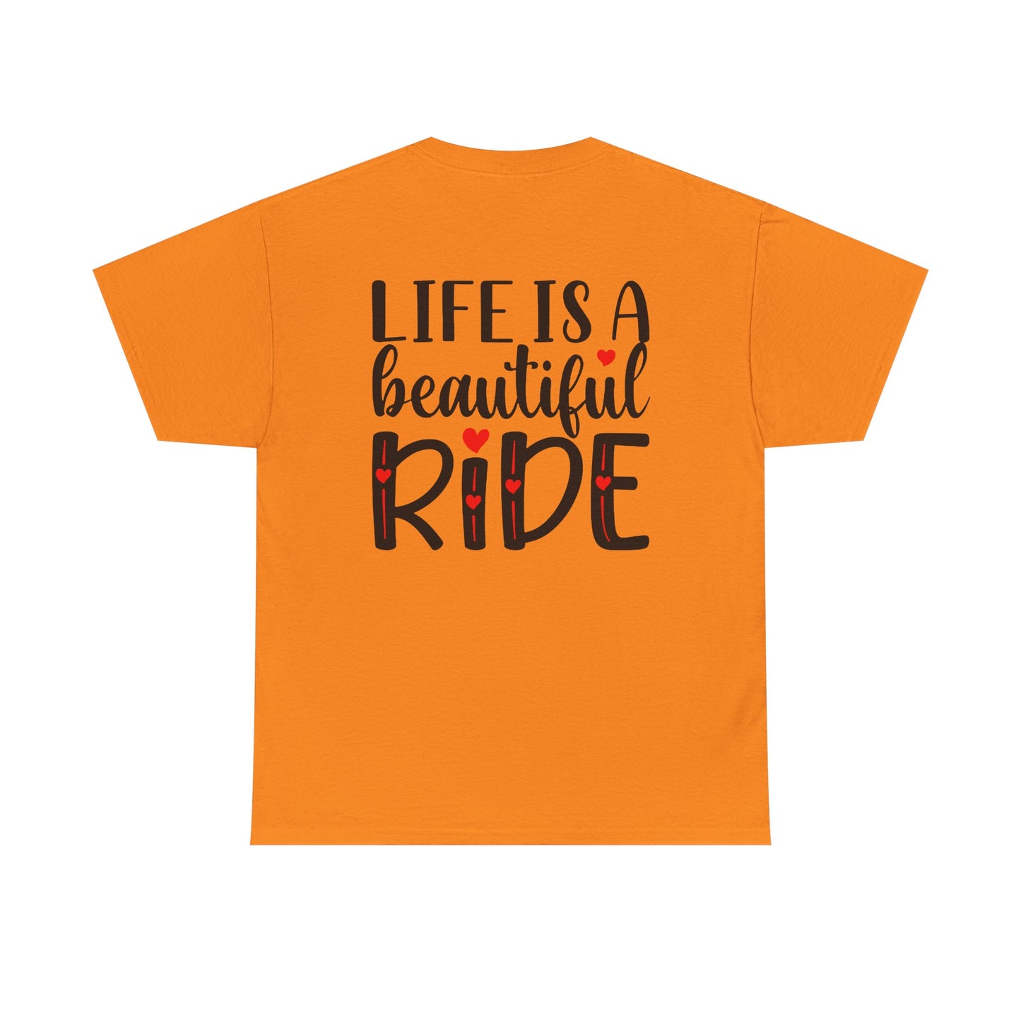 Life is a Beautiful Ride, Rad Moto Bunny, Heavy Cotton T-Shirt