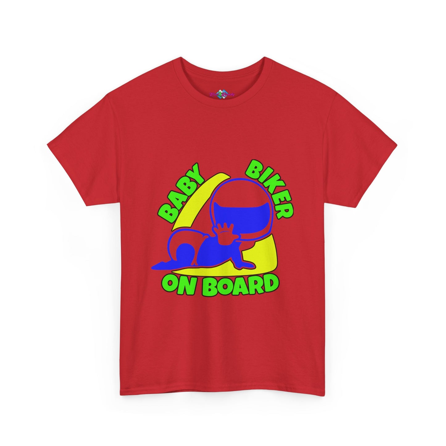 Baby Biker on Board. Boy. Heavy Cotton T-Shirt