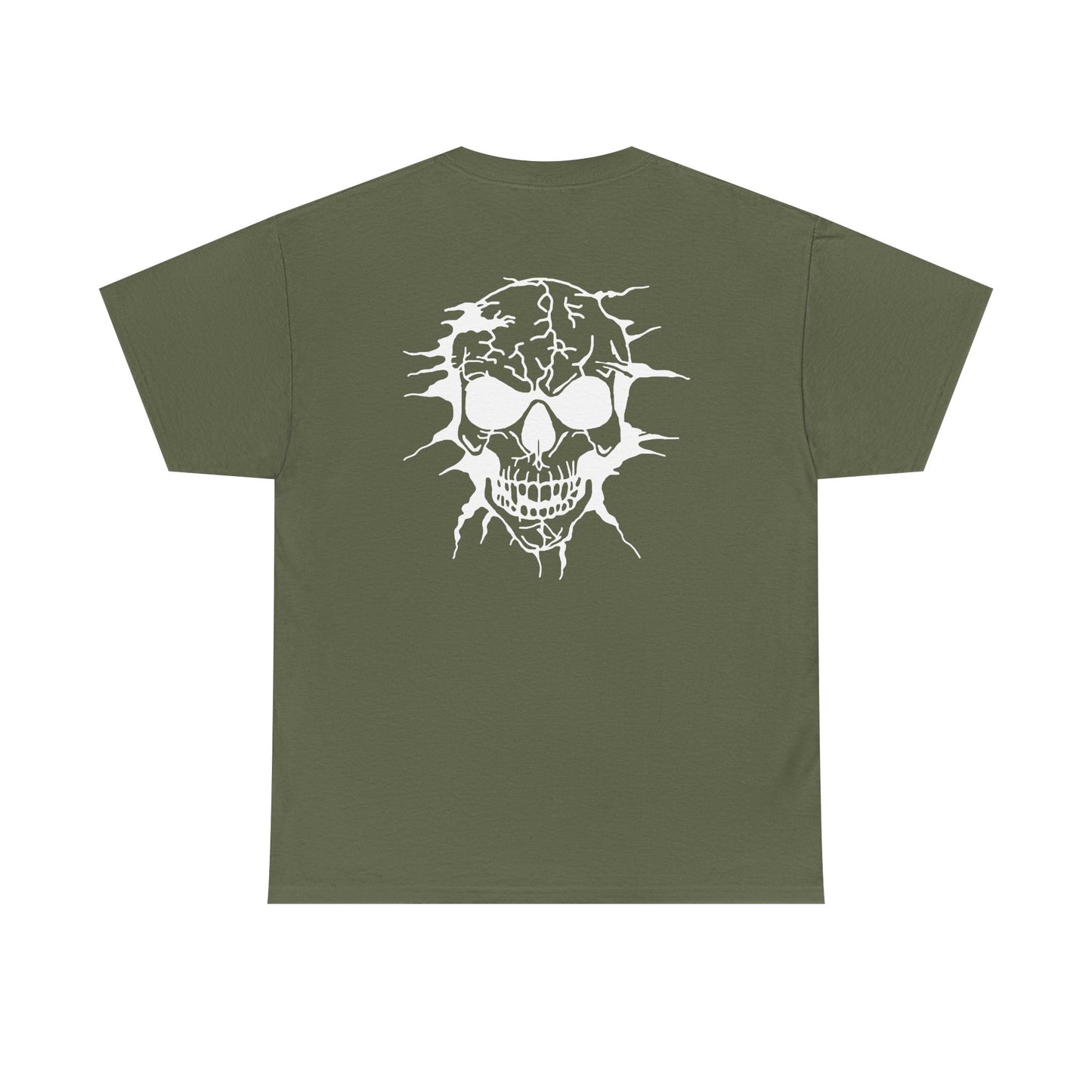 Breakout Skull, Rad Moto Bunny, Heavy Cotton T-Shirt