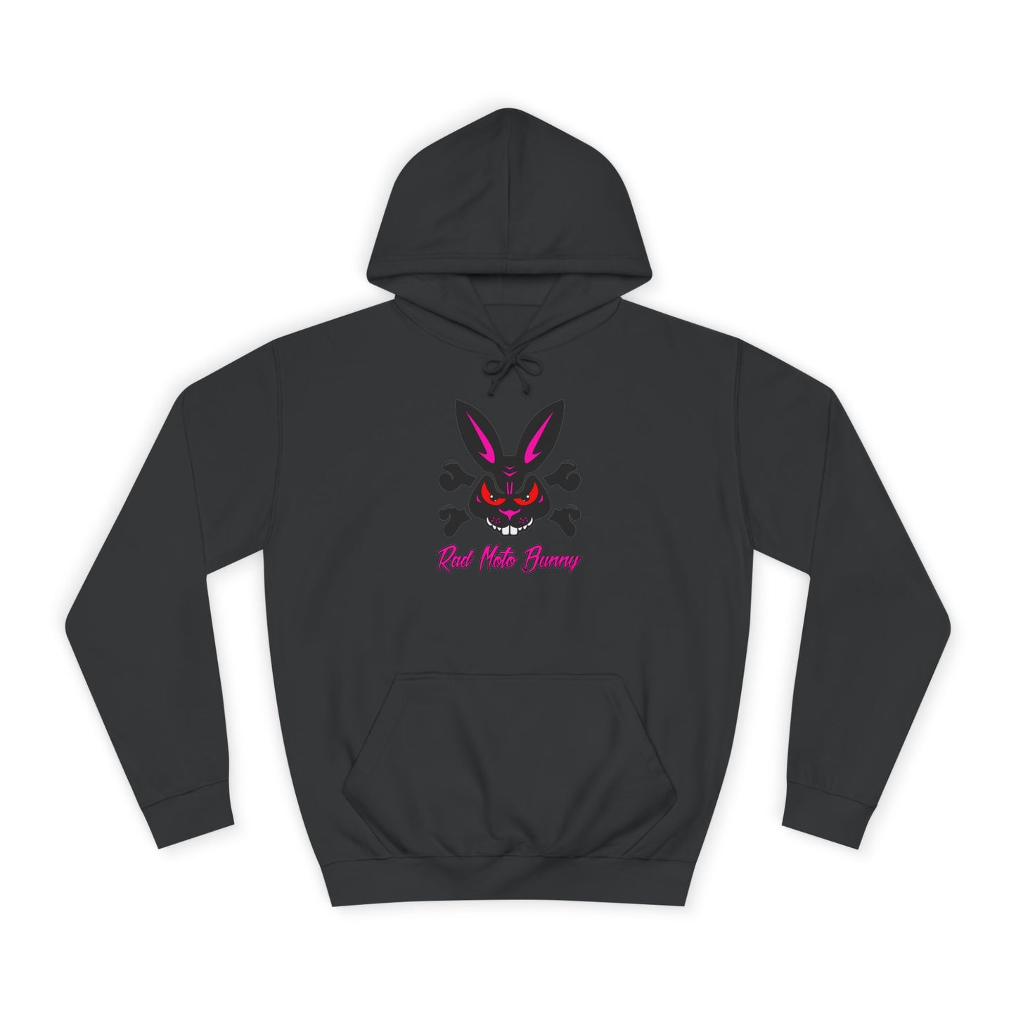 Breakout Skull, Rad Moto Bunny, Unisex Hoodie - Biker Style Sweatshirt for Motorcycle Enthusiasts