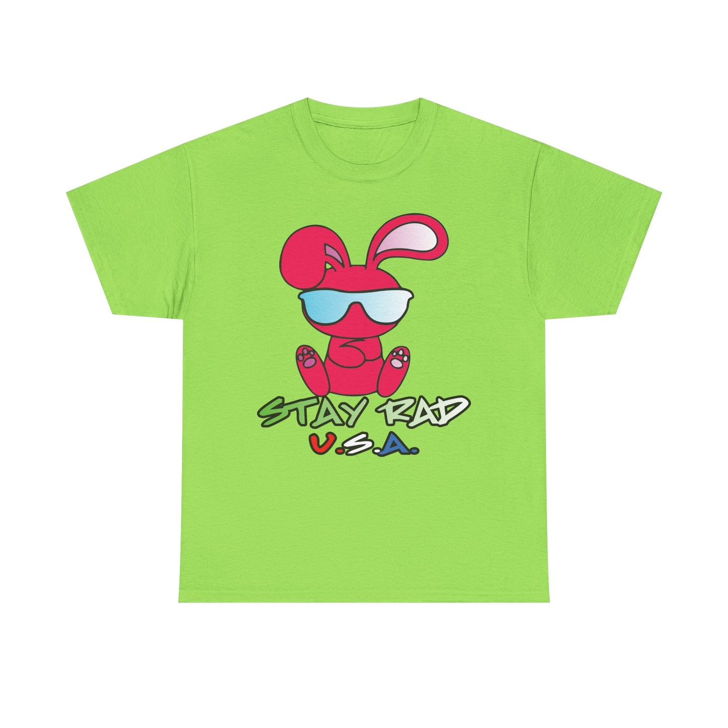 Stay Rad USA Bunny. Heavy Cotton T-Shirt