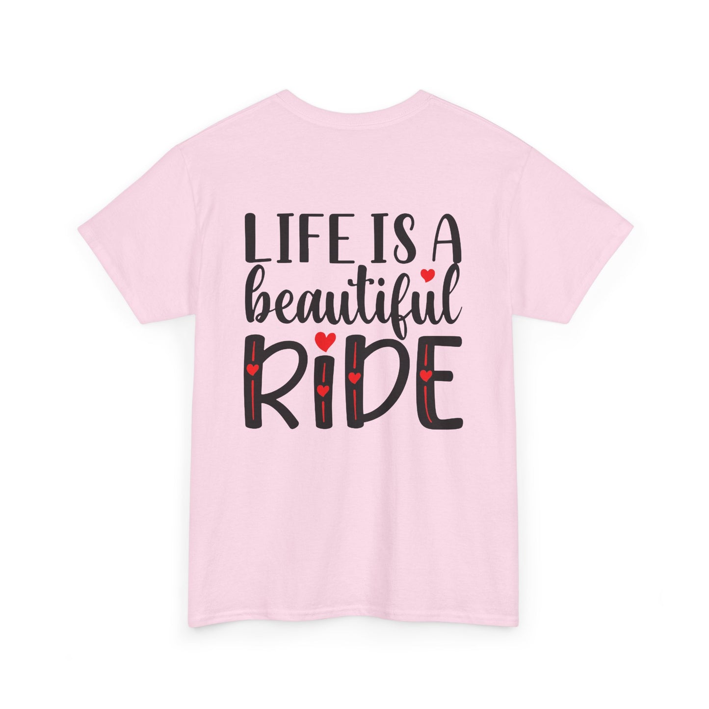 Life is a Beautiful Ride, Rad Moto Bunny, Heavy Cotton T-Shirt