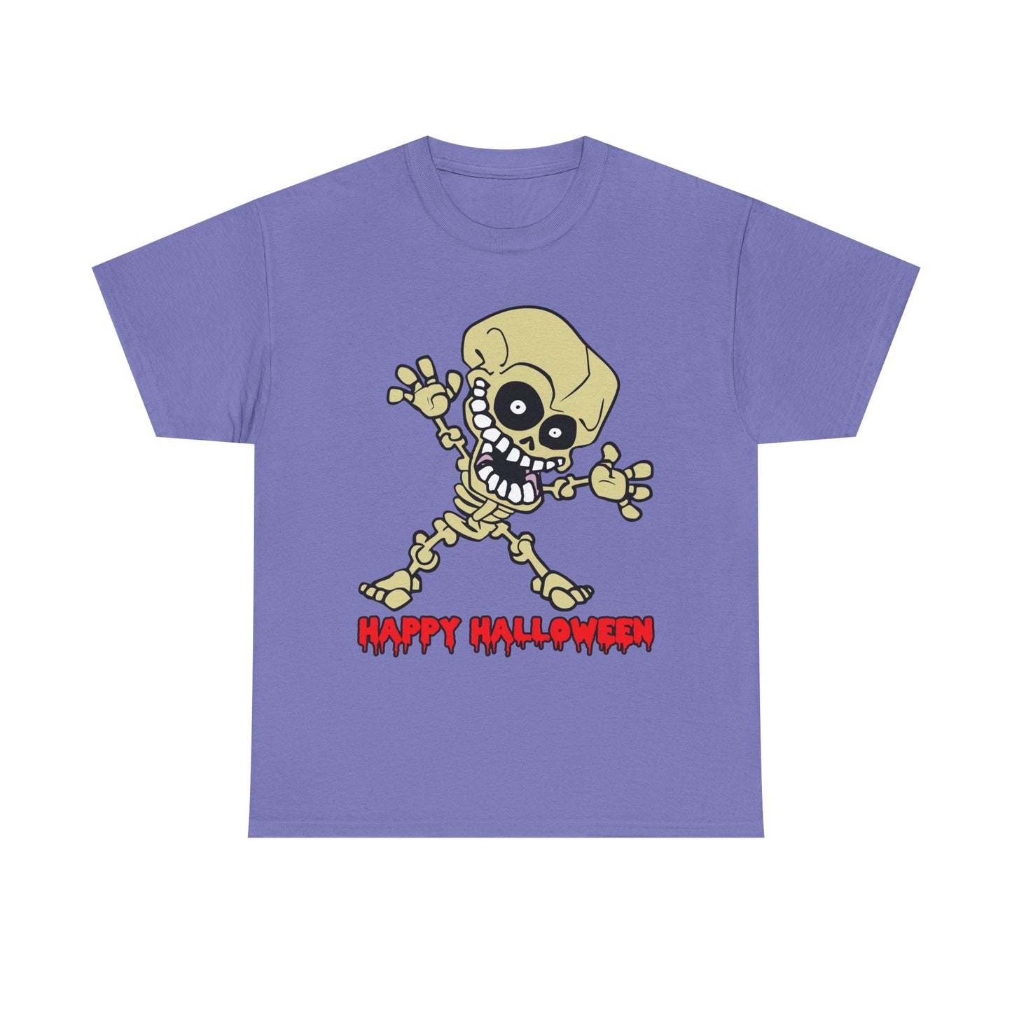 Happy Halloween Skeleton. Heavy Cotton T-Shirt