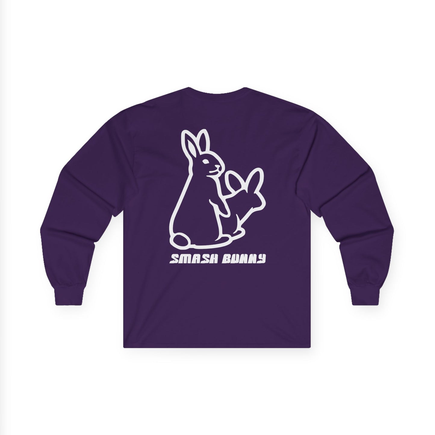 Smash Bunny, Rad Moto Bunny, Unisex Long Sleeve Tee - Bold Graphic T-Shirt for Motorcycle Enthusiasts