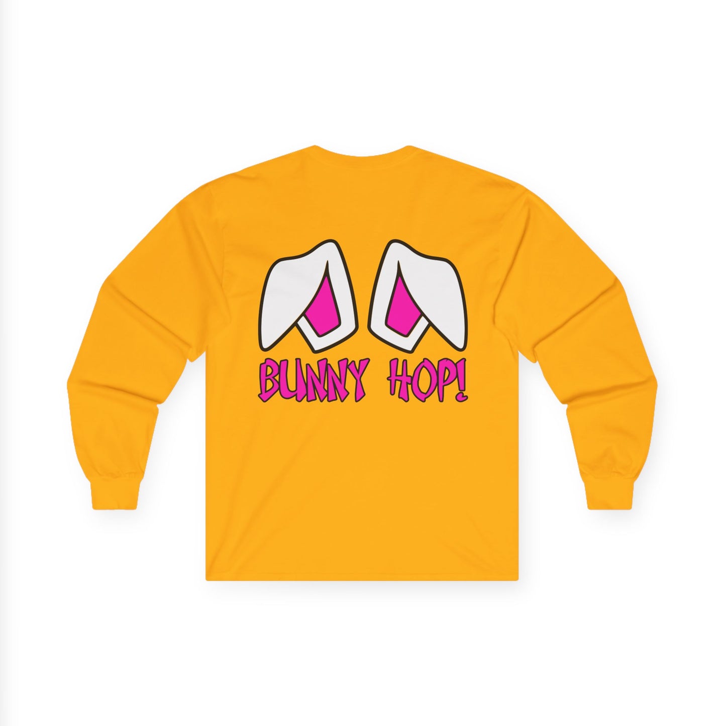 Bunny Hop!, Rad Moto Bunny, Unisex Long Sleeve Tee - Bold Graphic T-Shirt for Motorcycle Enthusiasts
