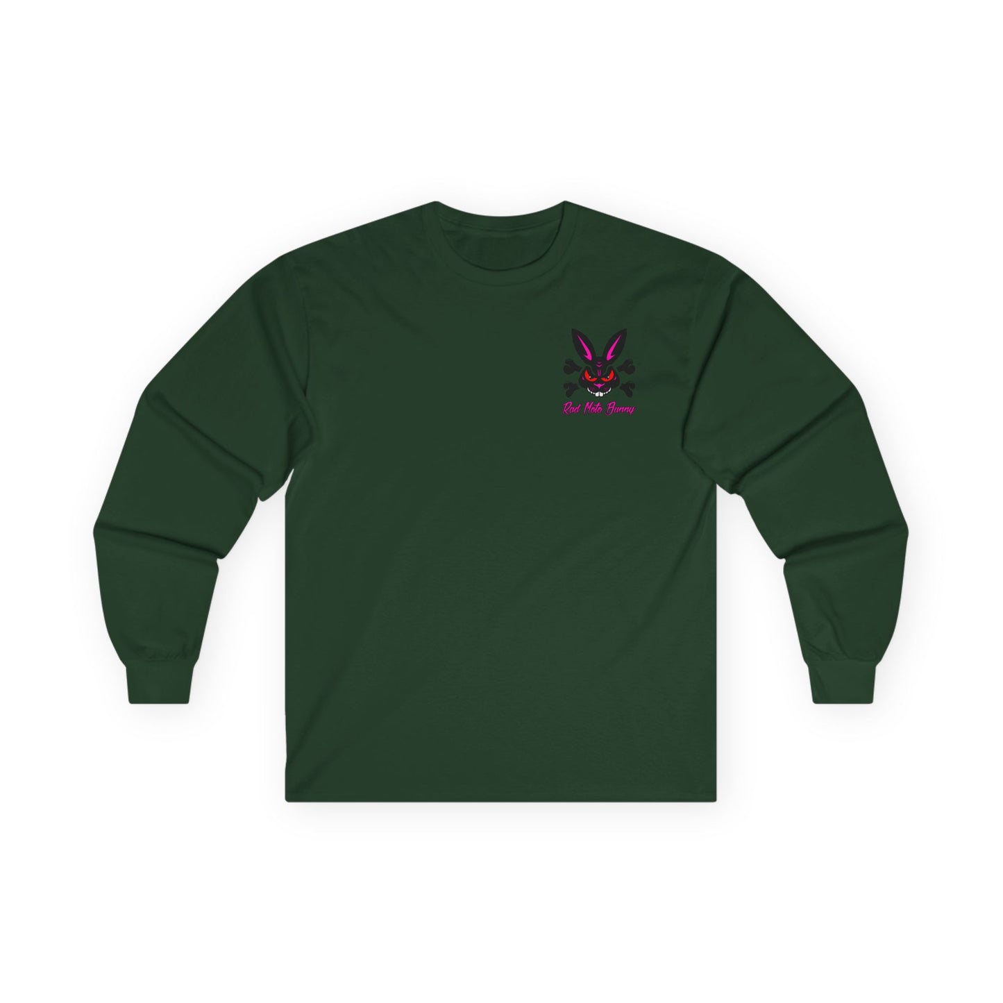 Breakout Skull, Rad Moto Bunny, Unisex Long Sleeve Tee - Bold Graphic T-Shirt for Motorcycle Enthusiasts