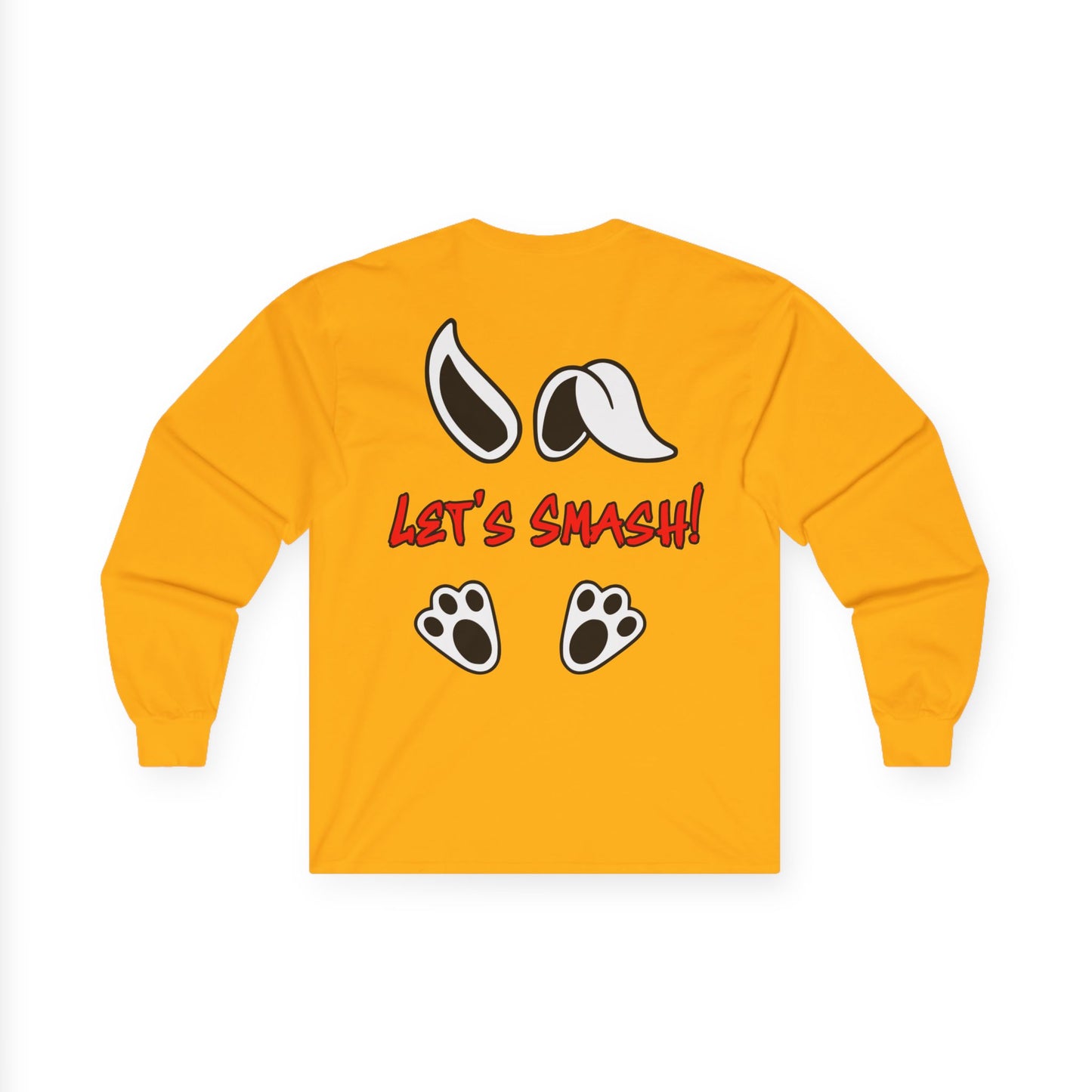 Let's Smash!, Rad Moto Bunny, Unisex Long Sleeve Tee - Bold Graphic T-Shirt for Motorcycle Enthusiasts