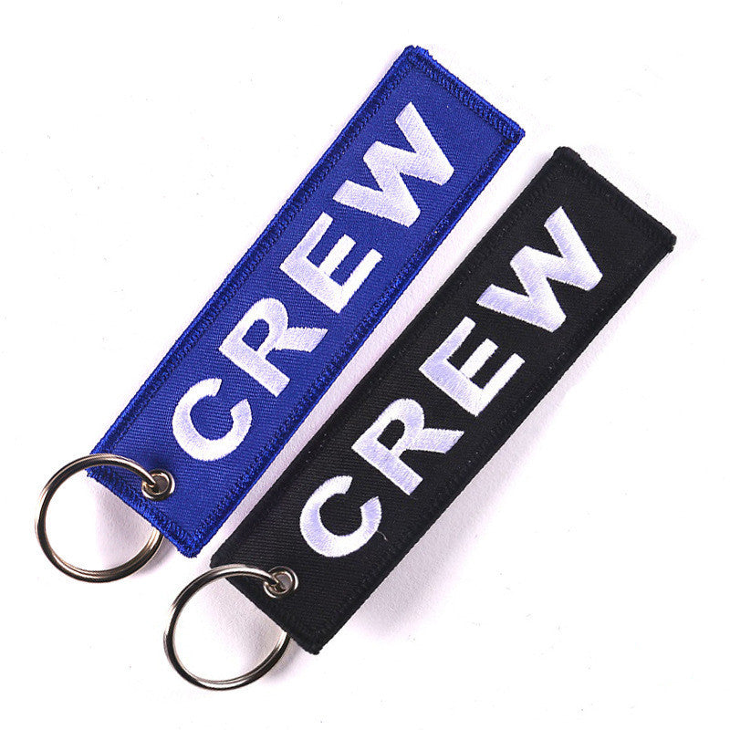 Crew Embroidered Keychain