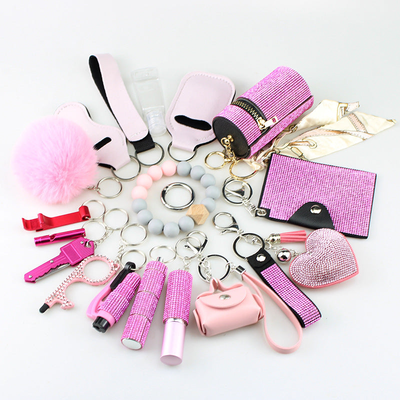 Multifunctional 19-piece Keychain Set