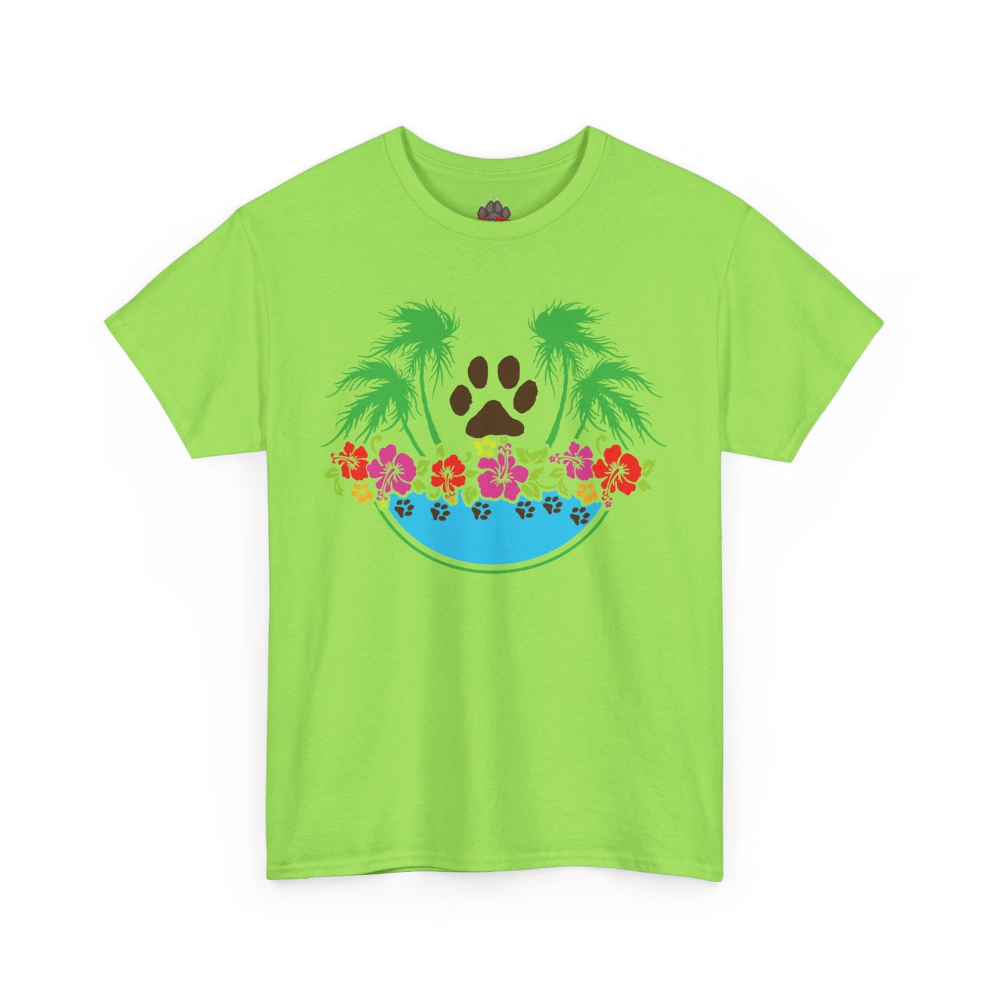Tropical Paws. Heavy Cotton T-Shirt