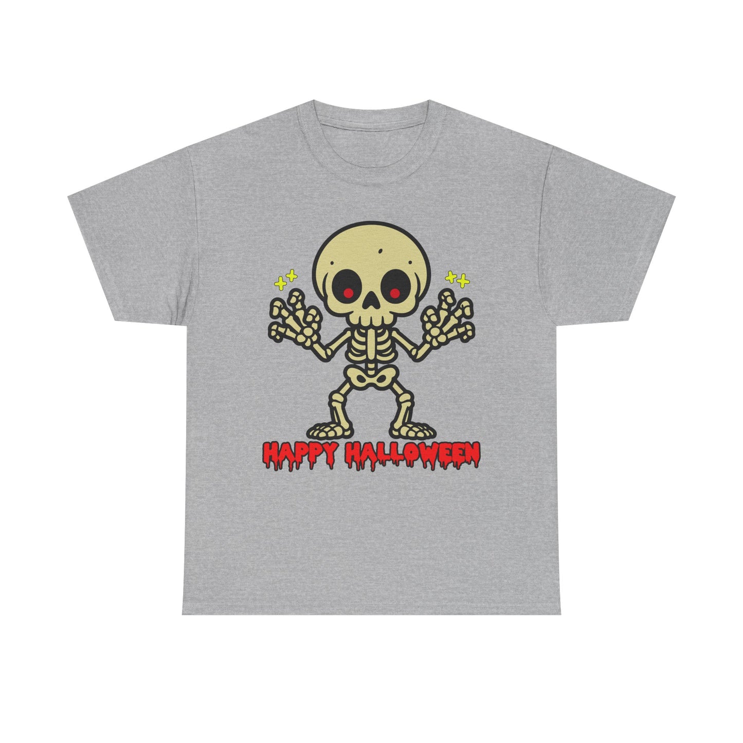 Happy Halloween Skeleton. Heavy Cotton T-Shirt