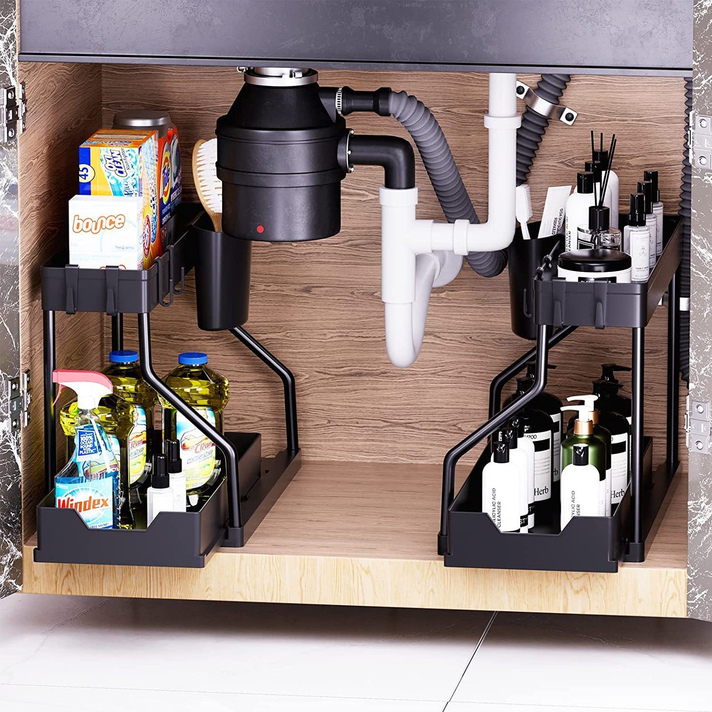 Bathroom or Kitchen Sink Storage Rack 2 Floors