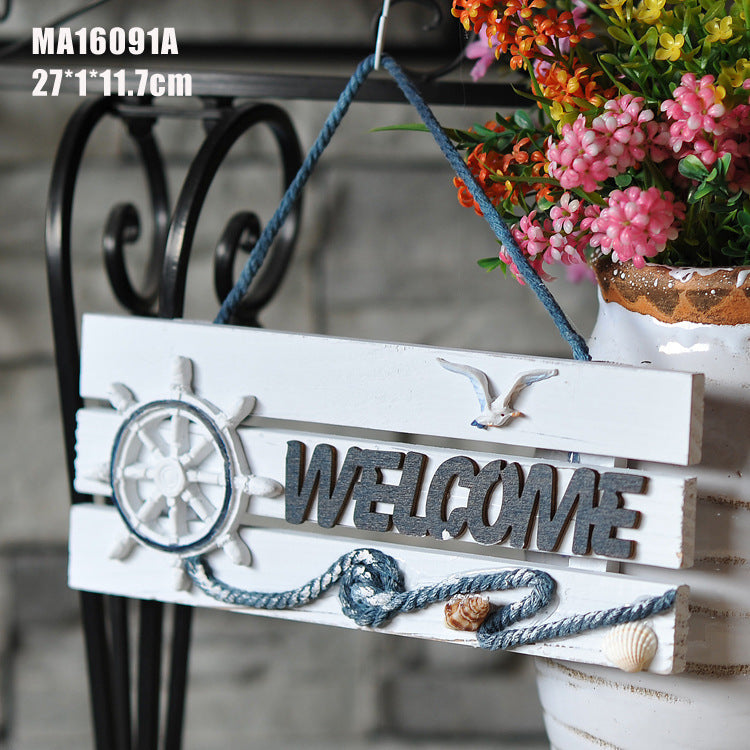 Nautical Wooden Welcome Sign