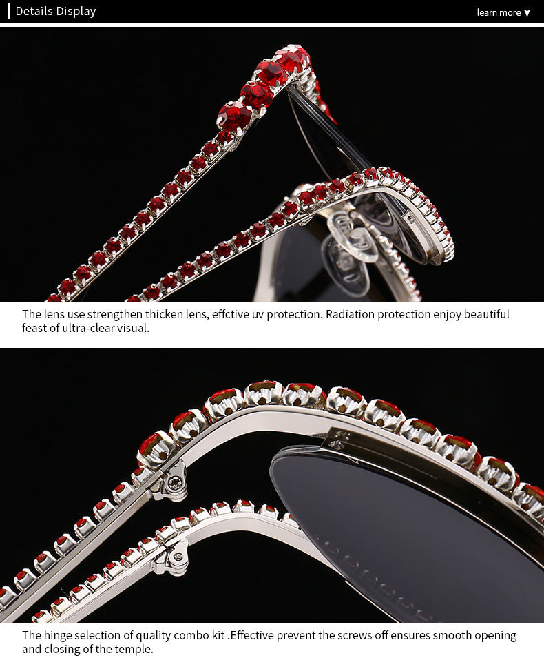 Diamond Diva Cat Eye Diamond Studded Sunglasses