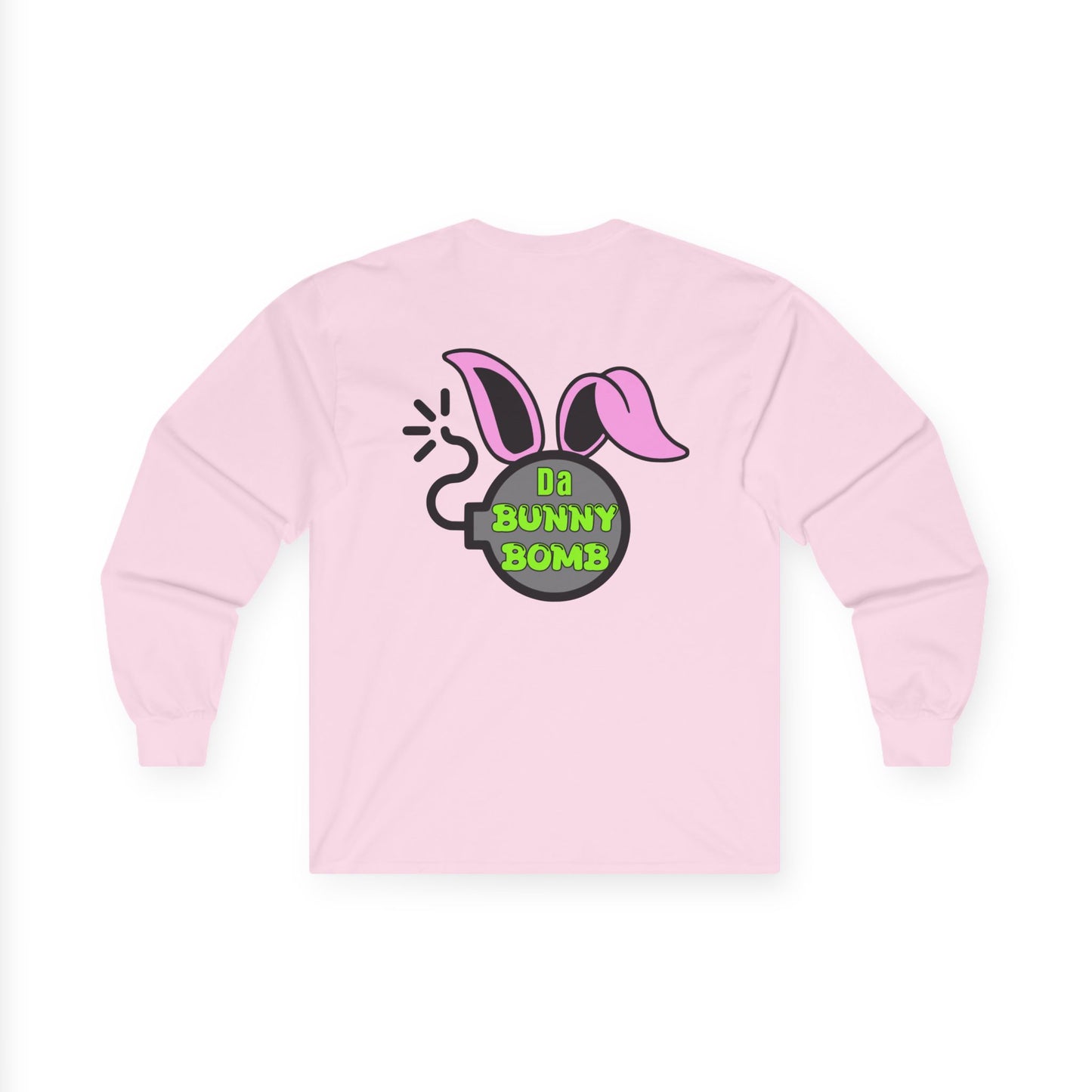 Da Bunny Bomb, Rad Moto Bunny, Unisex Long Sleeve Tee - Bold Graphic T-Shirt for Motorcycle Enthusiasts