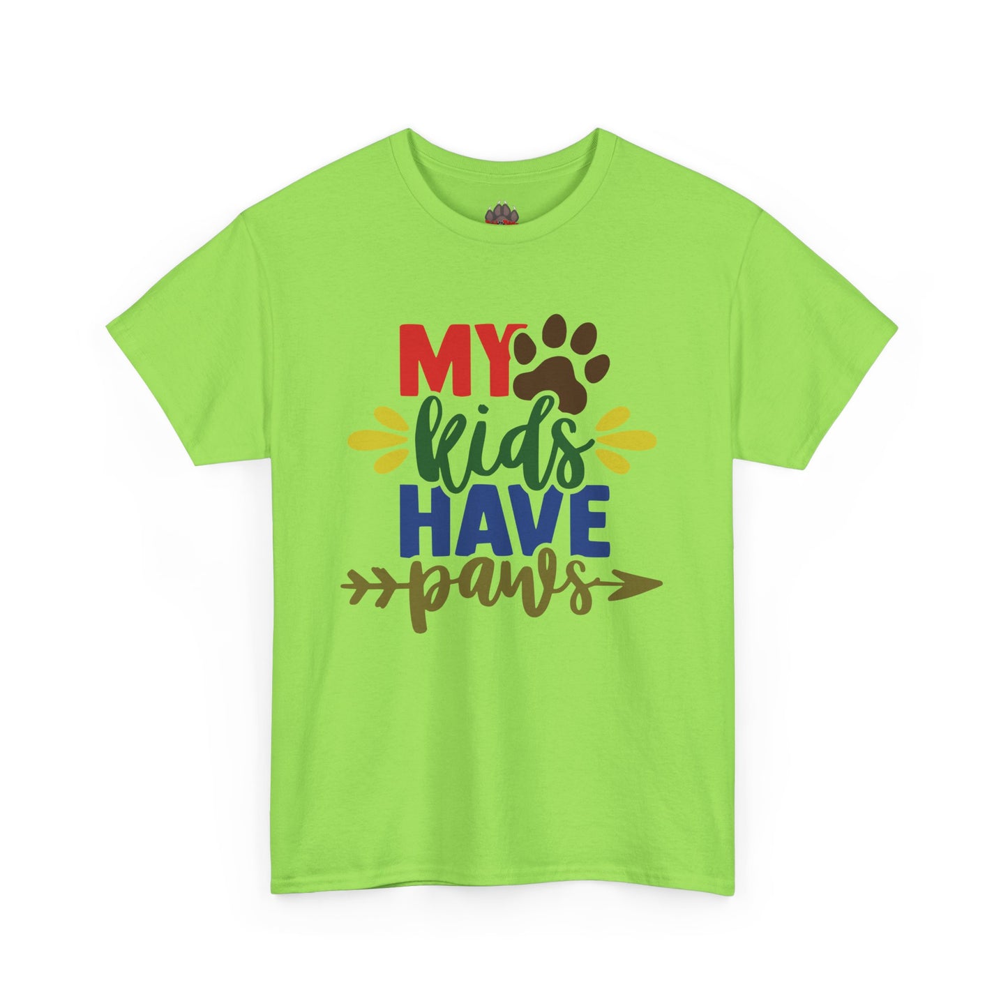 My Kids Have Paws. Heavy Cotton T-Shirt