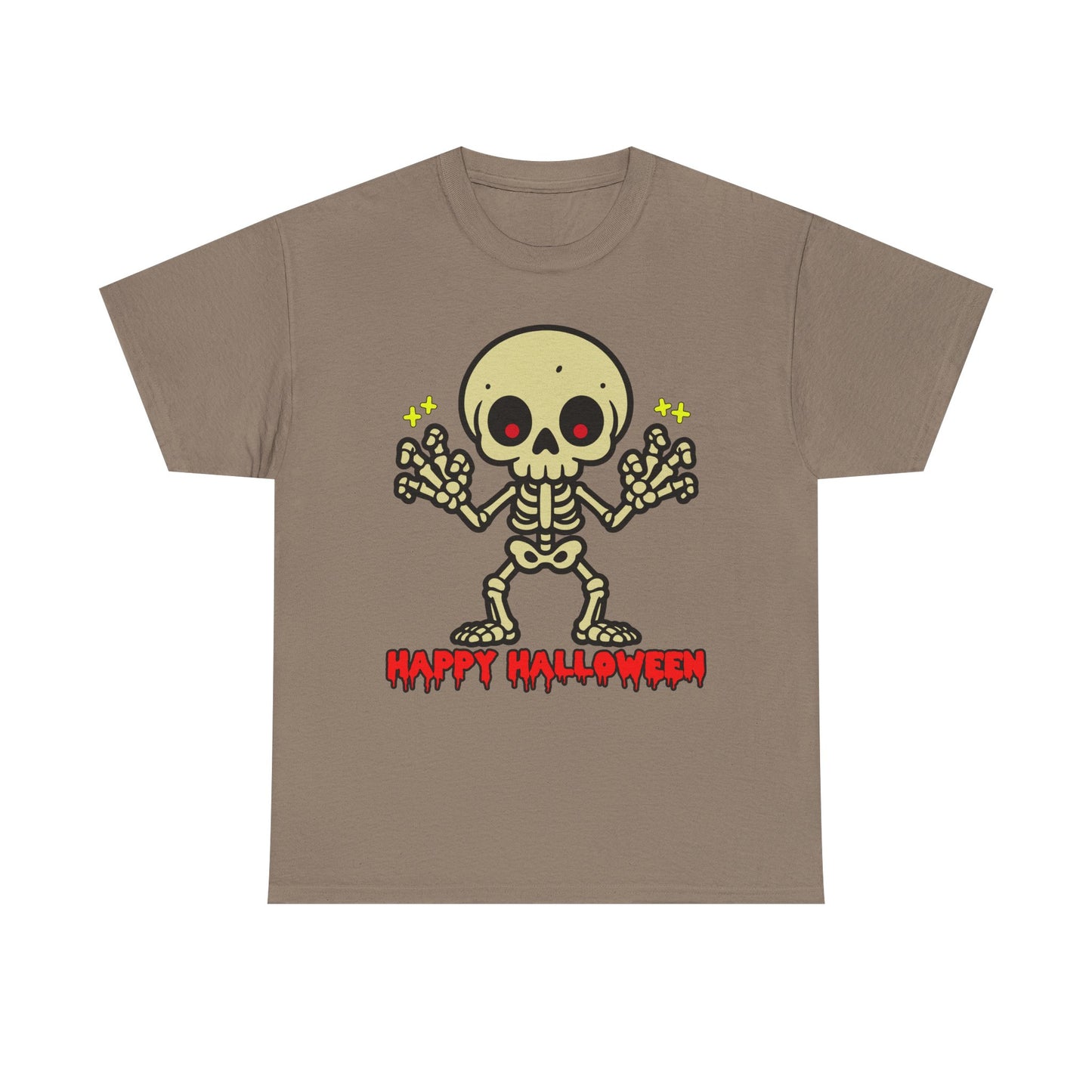 Happy Halloween Skeleton. Heavy Cotton T-Shirt