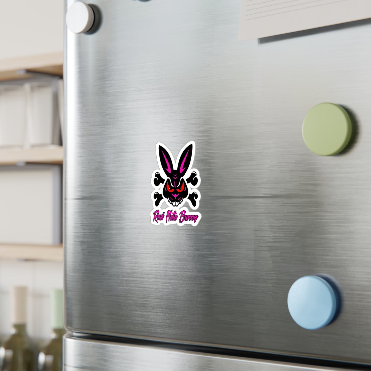 Rad Moto Bunny. Kiss-Cut Vinyl Sticker
