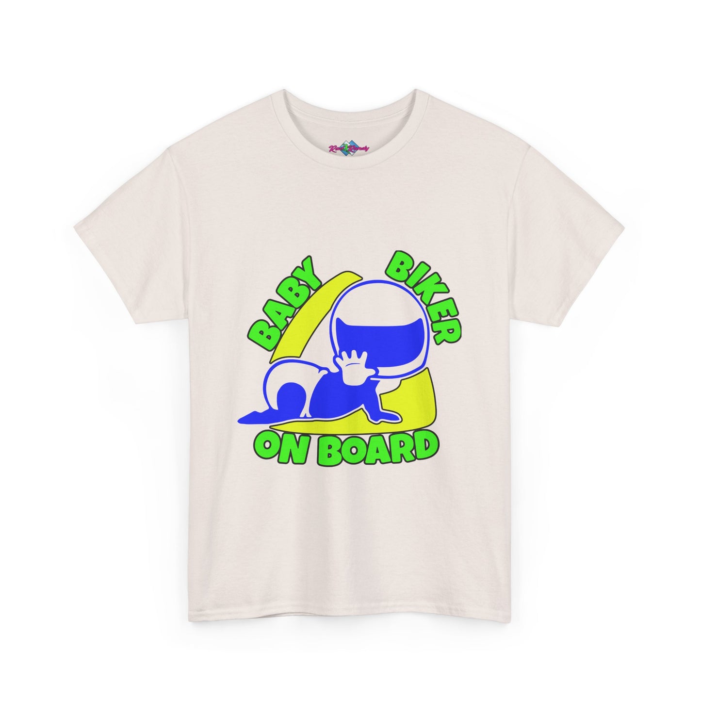 Baby Biker on Board. Boy. Heavy Cotton T-Shirt