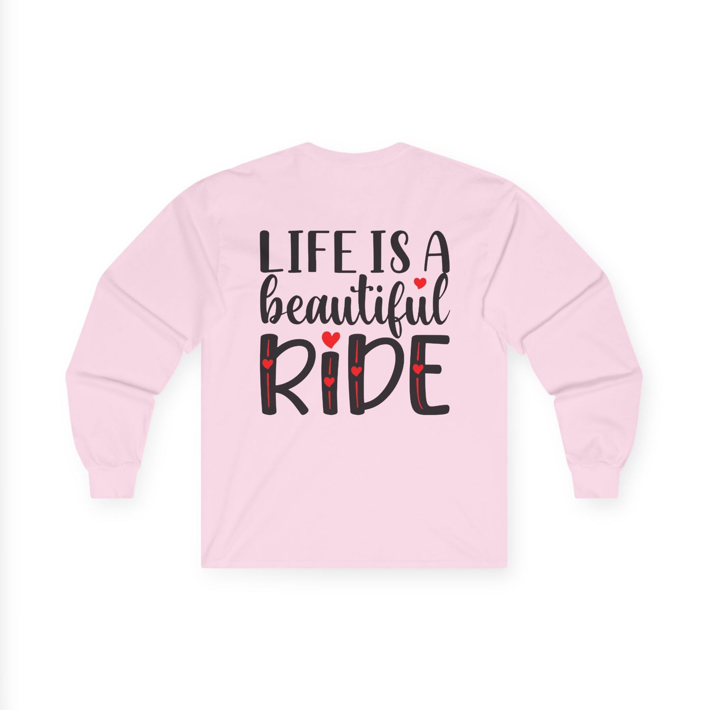 Life is a Beautiful Ride, Rad Moto Bunny, Unisex Long Sleeve Tee - Bold Graphic T-Shirt for Motorcycle Enthusiasts