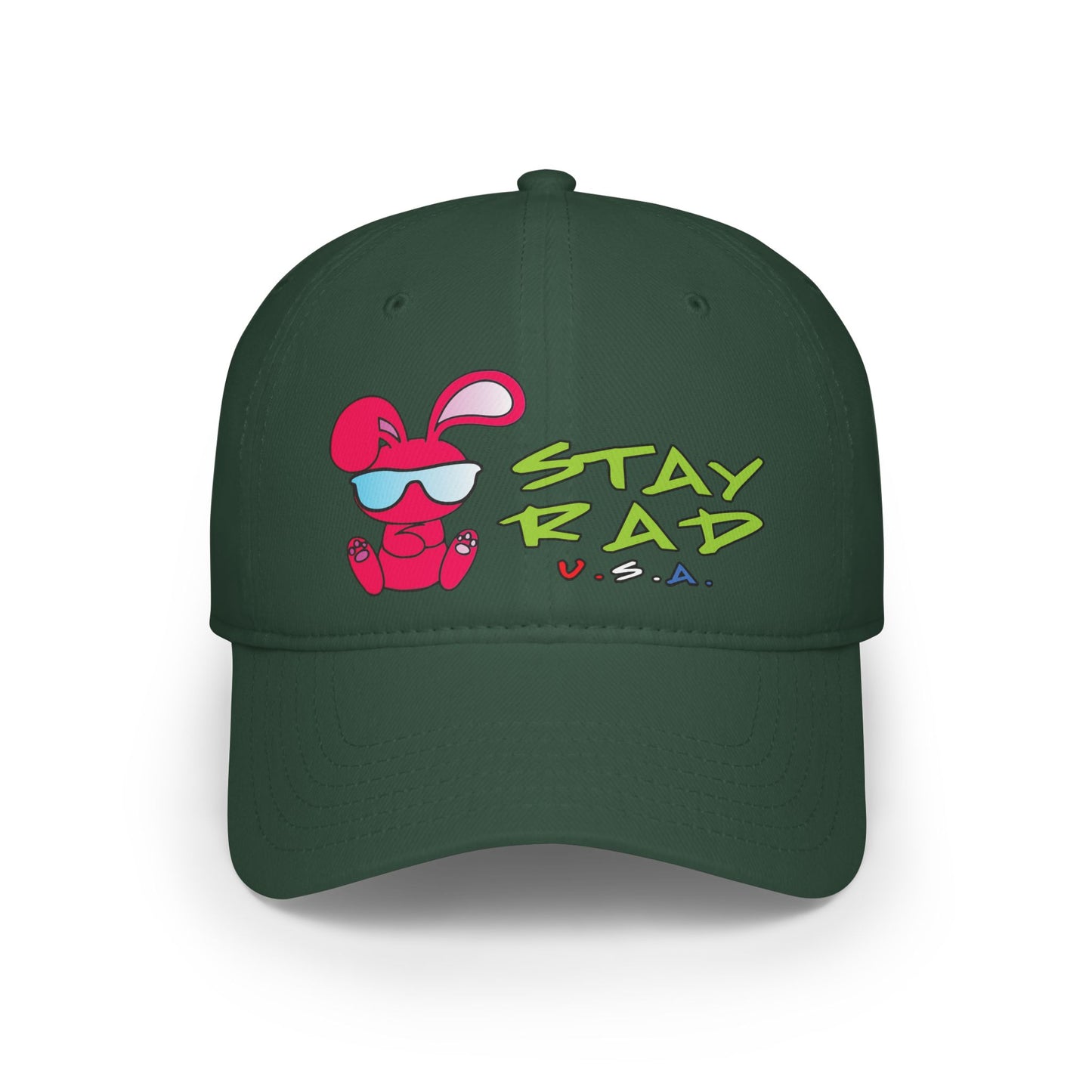 Cool Bunny Stay Rad Baseball Cap.