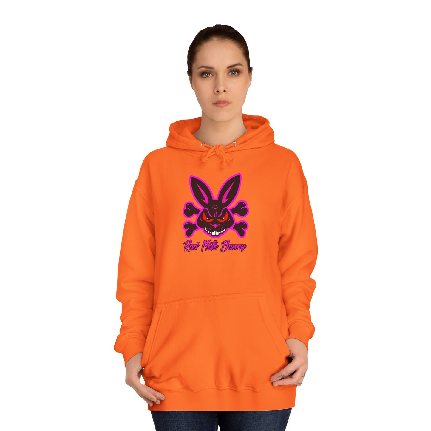 Zip Tie Certified, Rad Moto Bunny, Unisex Hoodie - Biker Style Sweatshirt for Motorcycle Enthusiasts