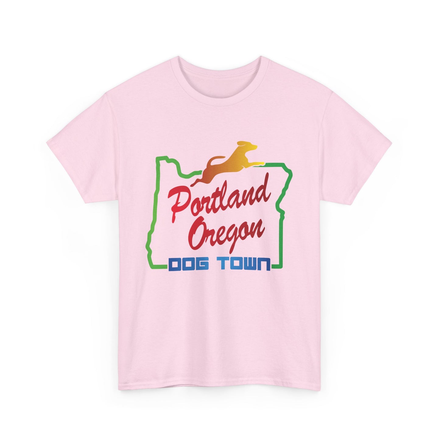 Portland Oregon Dog Town. Heavy Cotton T-Shirt