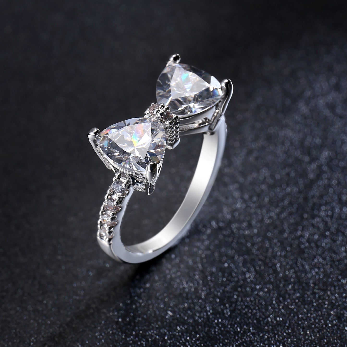 Japanese Zircon Bow Ring