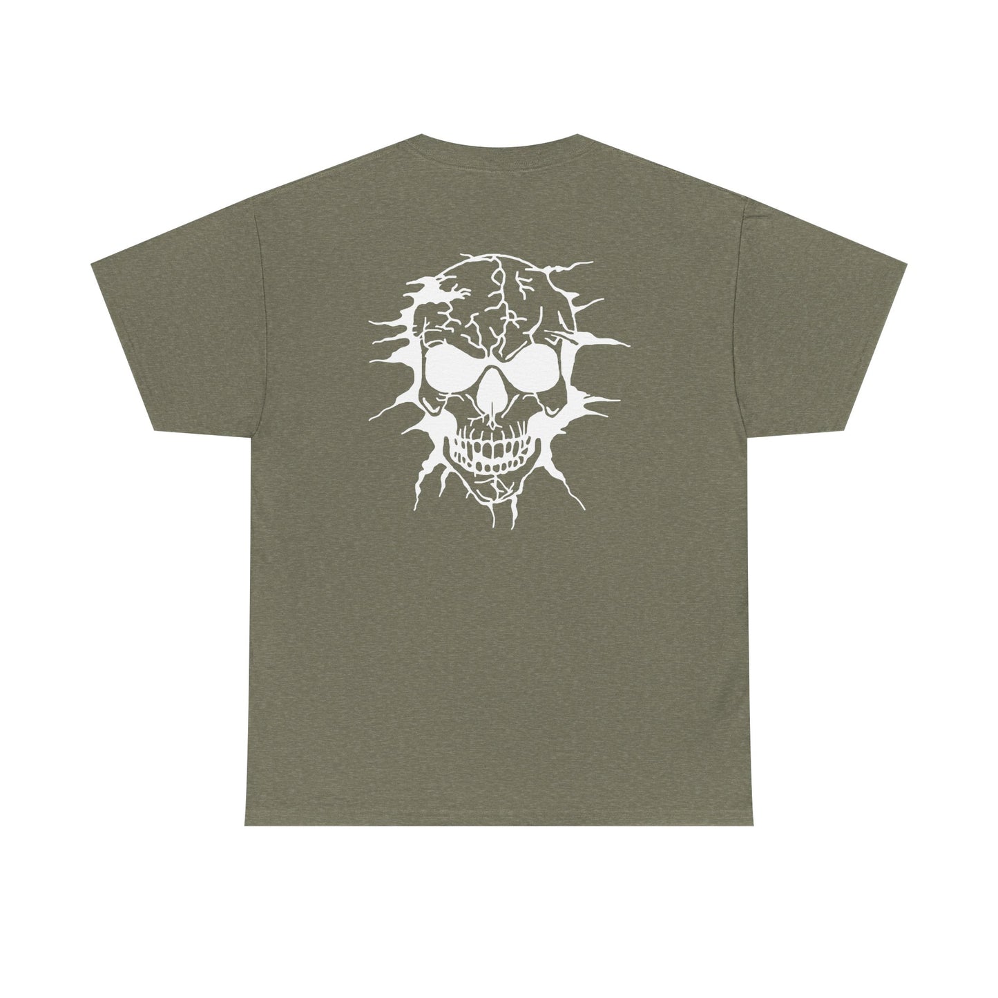 Breakout Skull, Rad Moto Bunny, Heavy Cotton T-Shirt