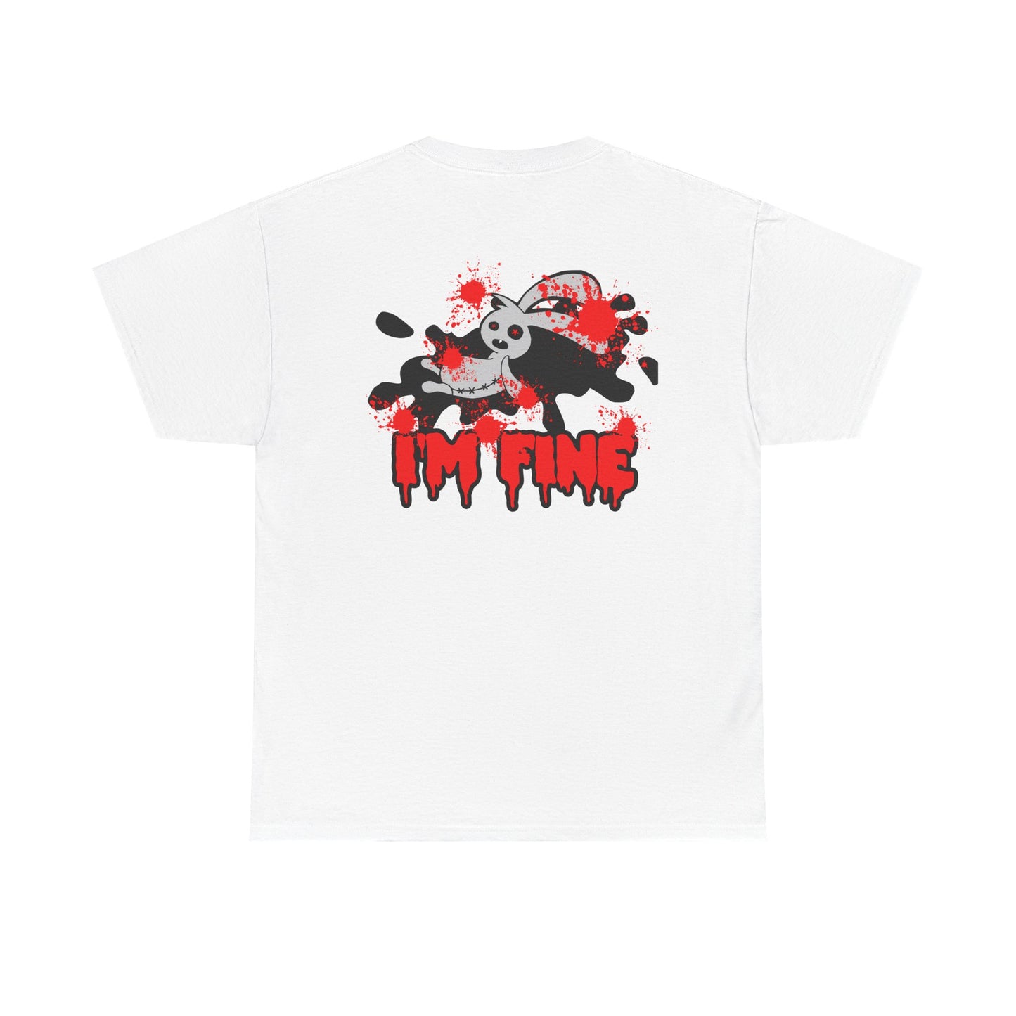 I'M FINE, Rad Moto Bunny, Heavy Cotton T-Shirt
