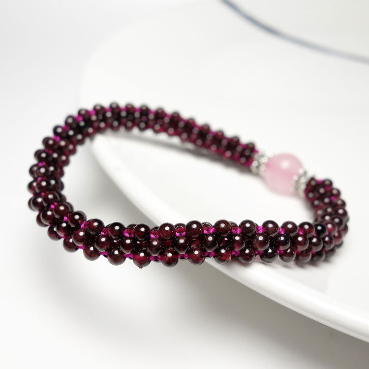 Garnet Crystal Bracelet