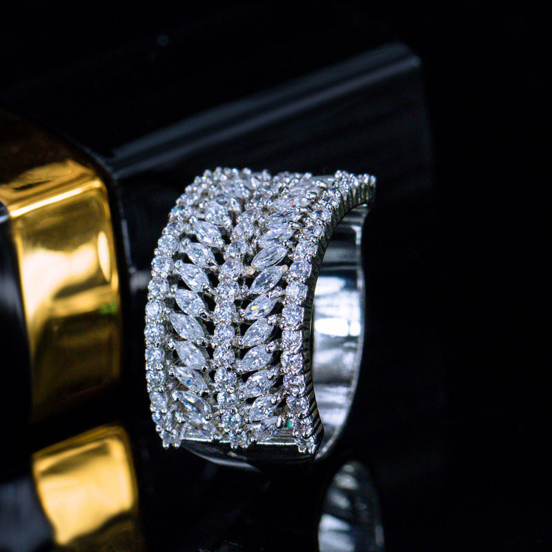 Women's Micro Inlaid Zircon Bracelet Ring