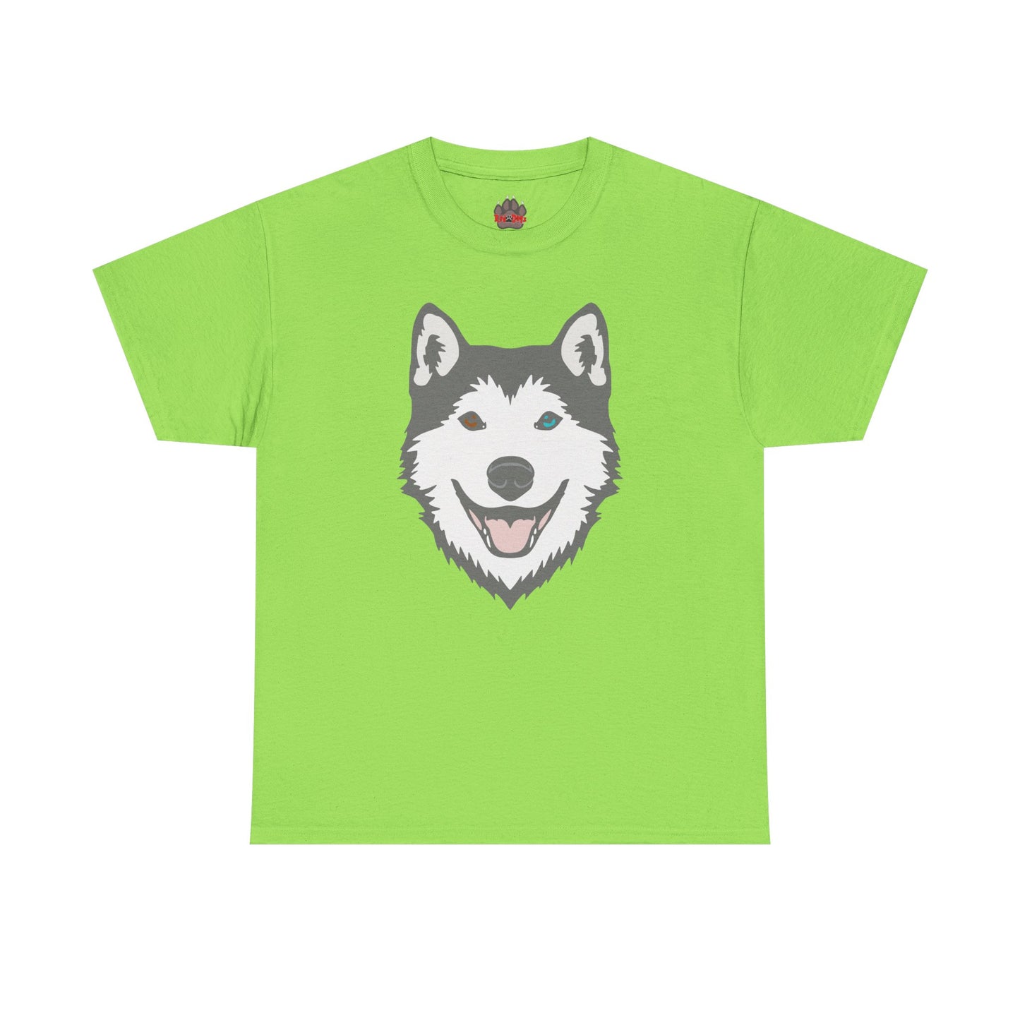 Bi Eyed Husky. Heavy Cotton T-Shirt