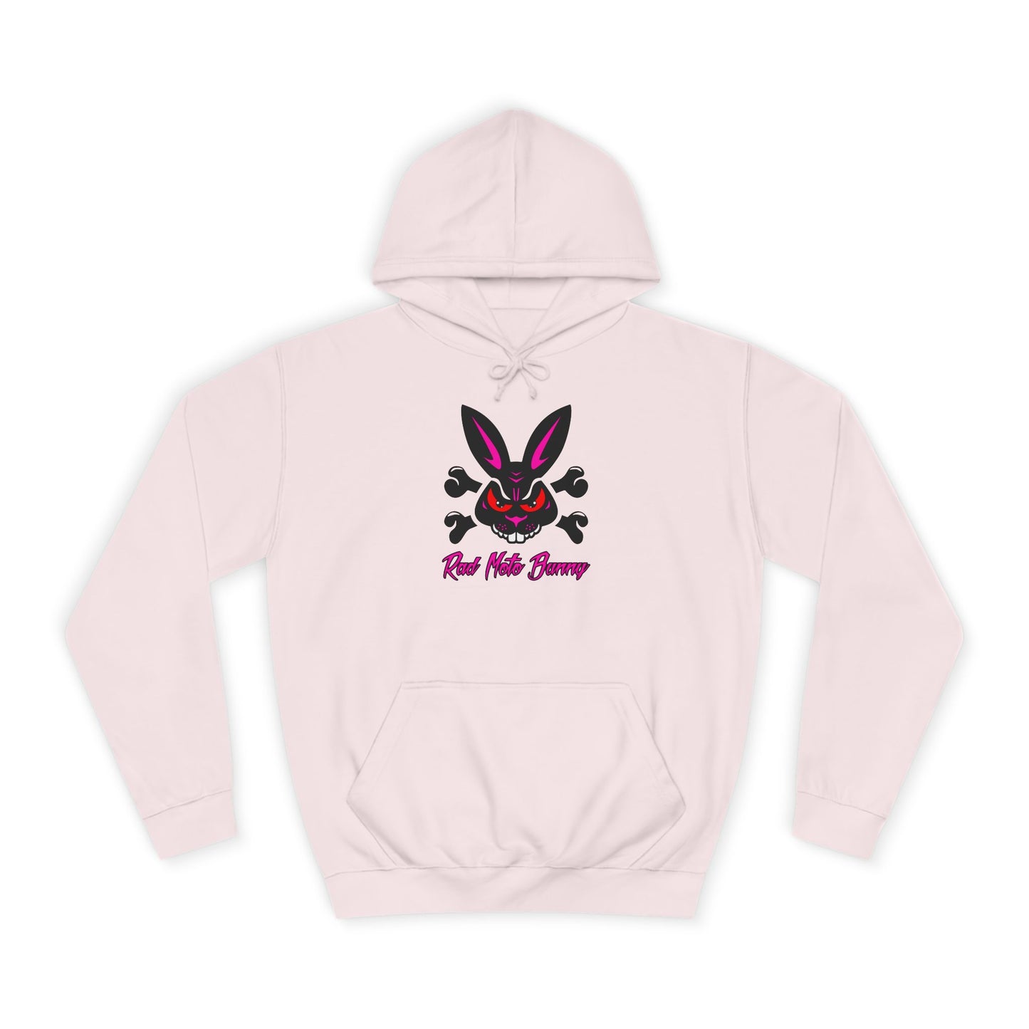 Rad Moto Bunny, Unisex Hoodie - Biker Style Sweatshirt for Motorcycle Enthusiasts