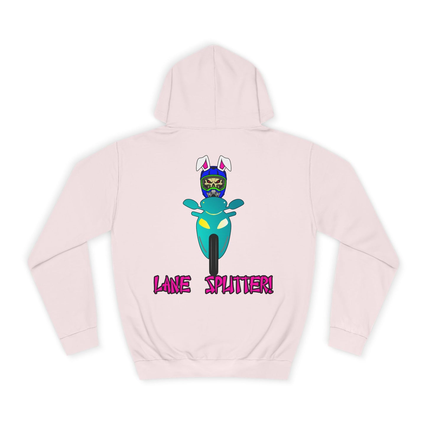 Lane Splitter, Rad Moto Bunny, Unisex Hoodie - Biker Style Sweatshirt for Motorcycle Enthusiasts