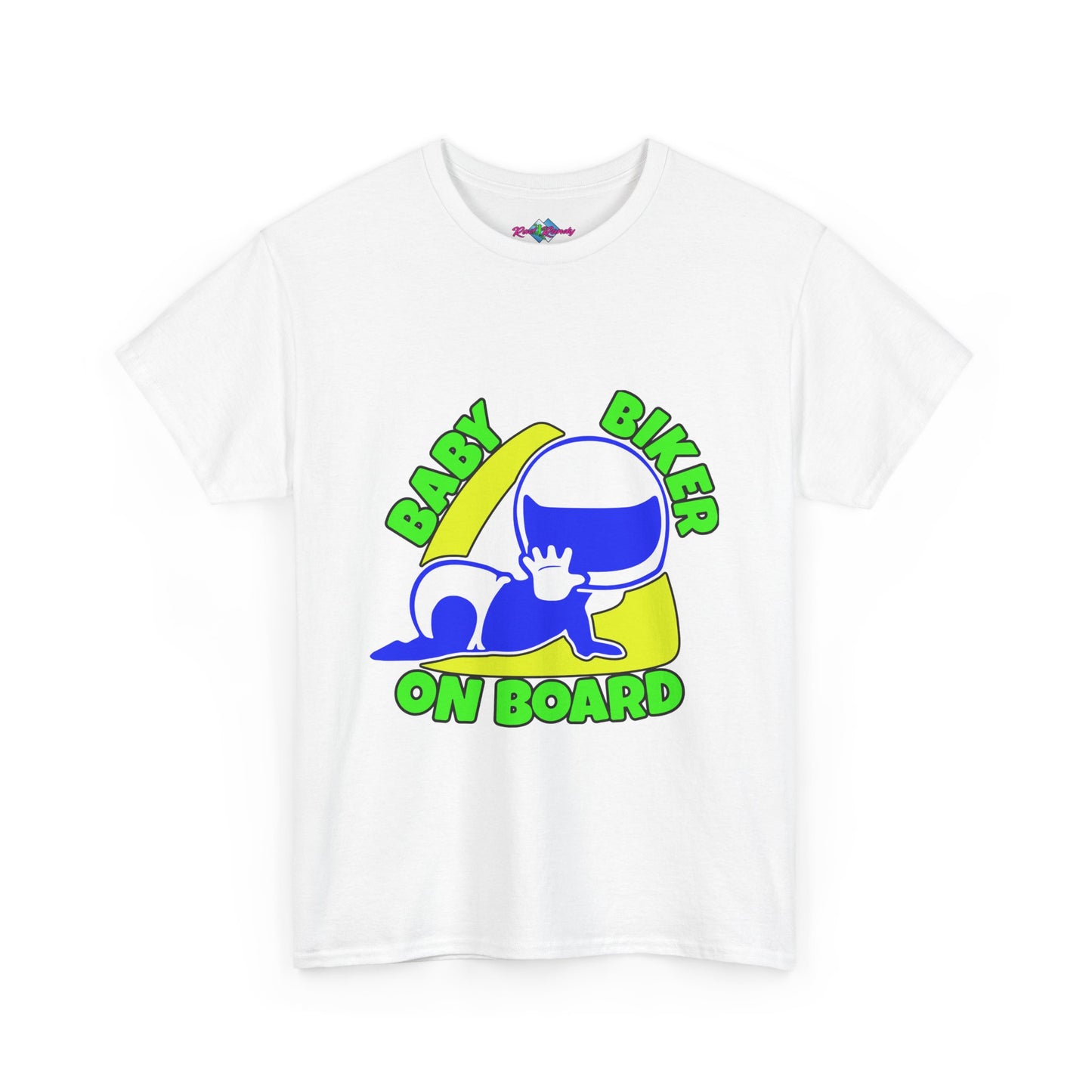 Baby Biker on Board. Boy. Heavy Cotton T-Shirt