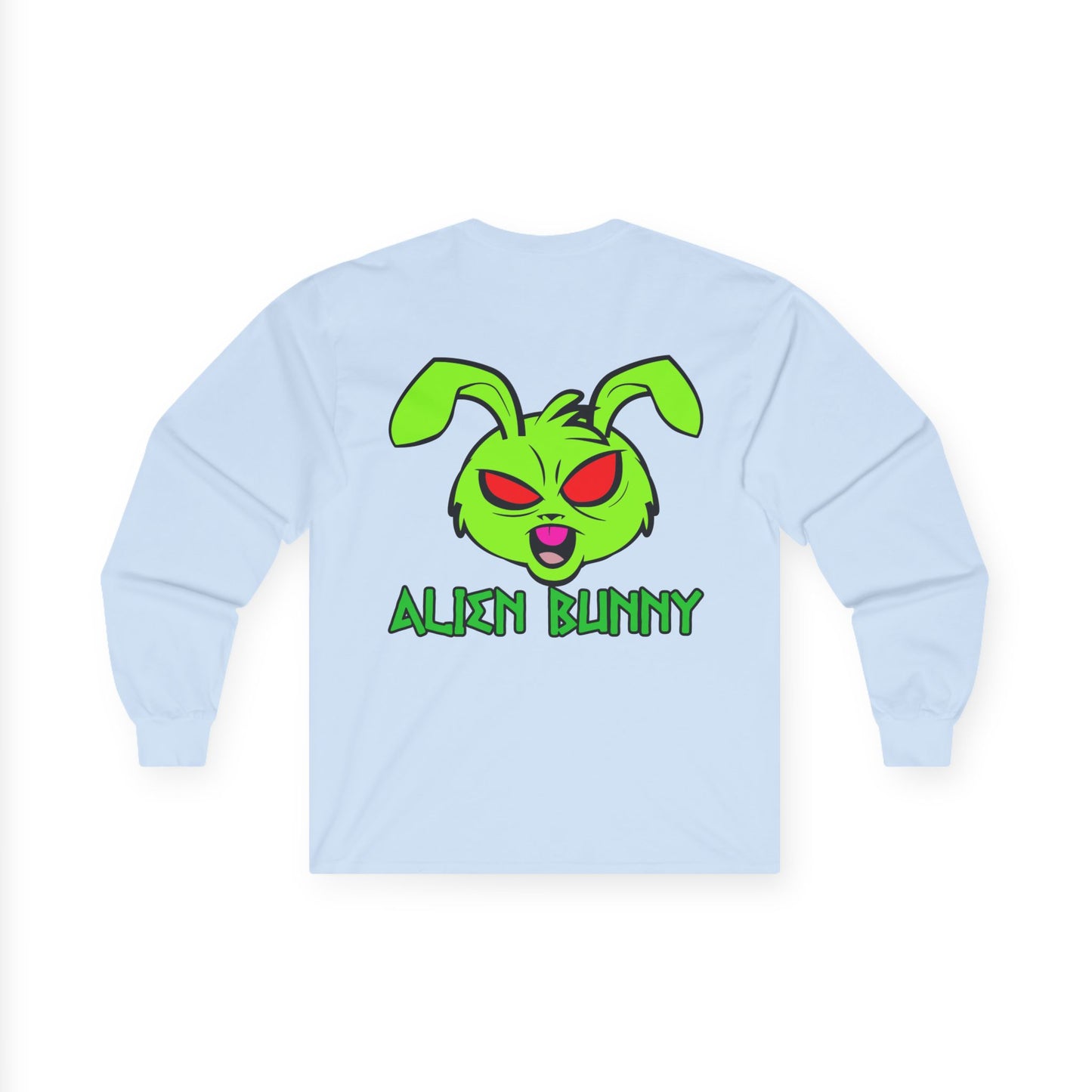 Alien Bunny, Rad Moto Bunny, Unisex Long Sleeve Tee - Bold Graphic T-Shirt for Motorcycle Enthusiasts