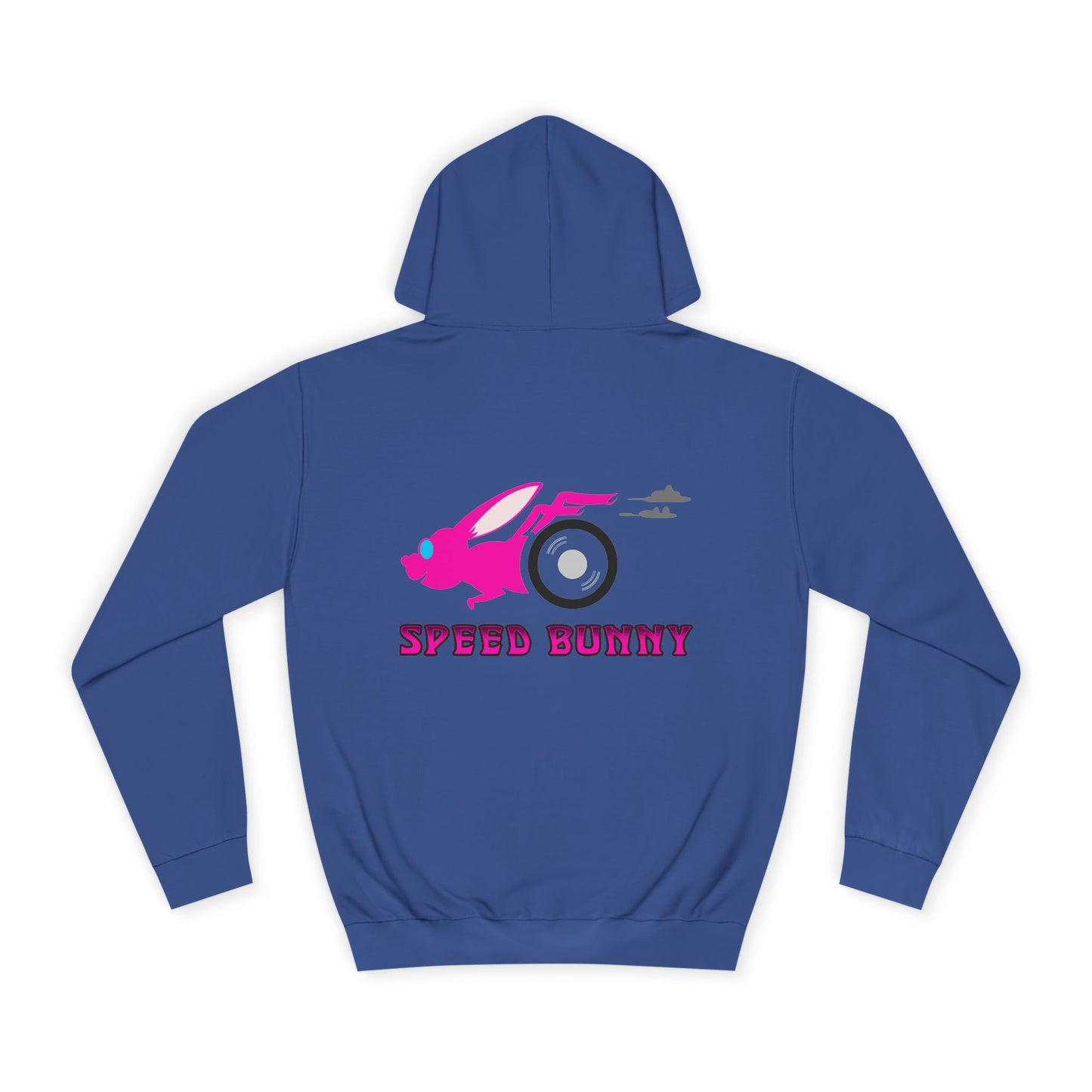 Speed Bunny, Rad Moto Bunny, Unisex Hoodie - Biker Style Sweatshirt for Motorcycle Enthusiasts