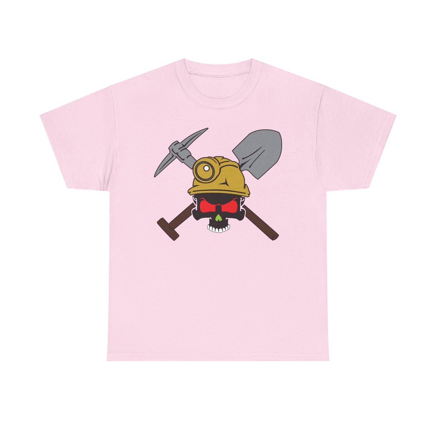 Miner Skull. Heavy Cotton T-Shirt