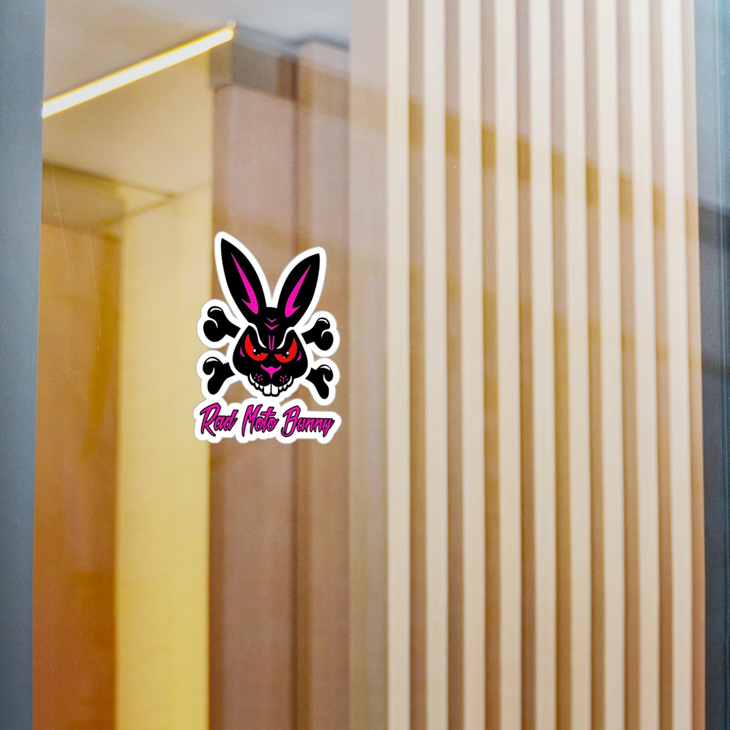 Rad Moto Bunny. Kiss-Cut Vinyl Sticker