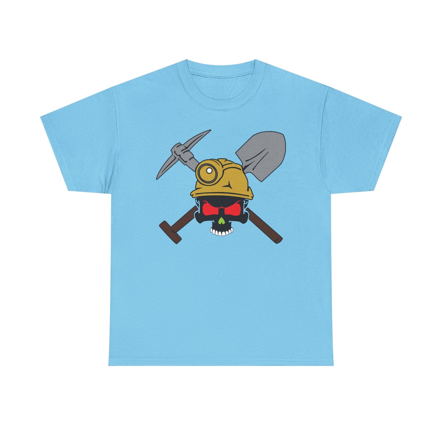 Miner Skull. Heavy Cotton T-Shirt