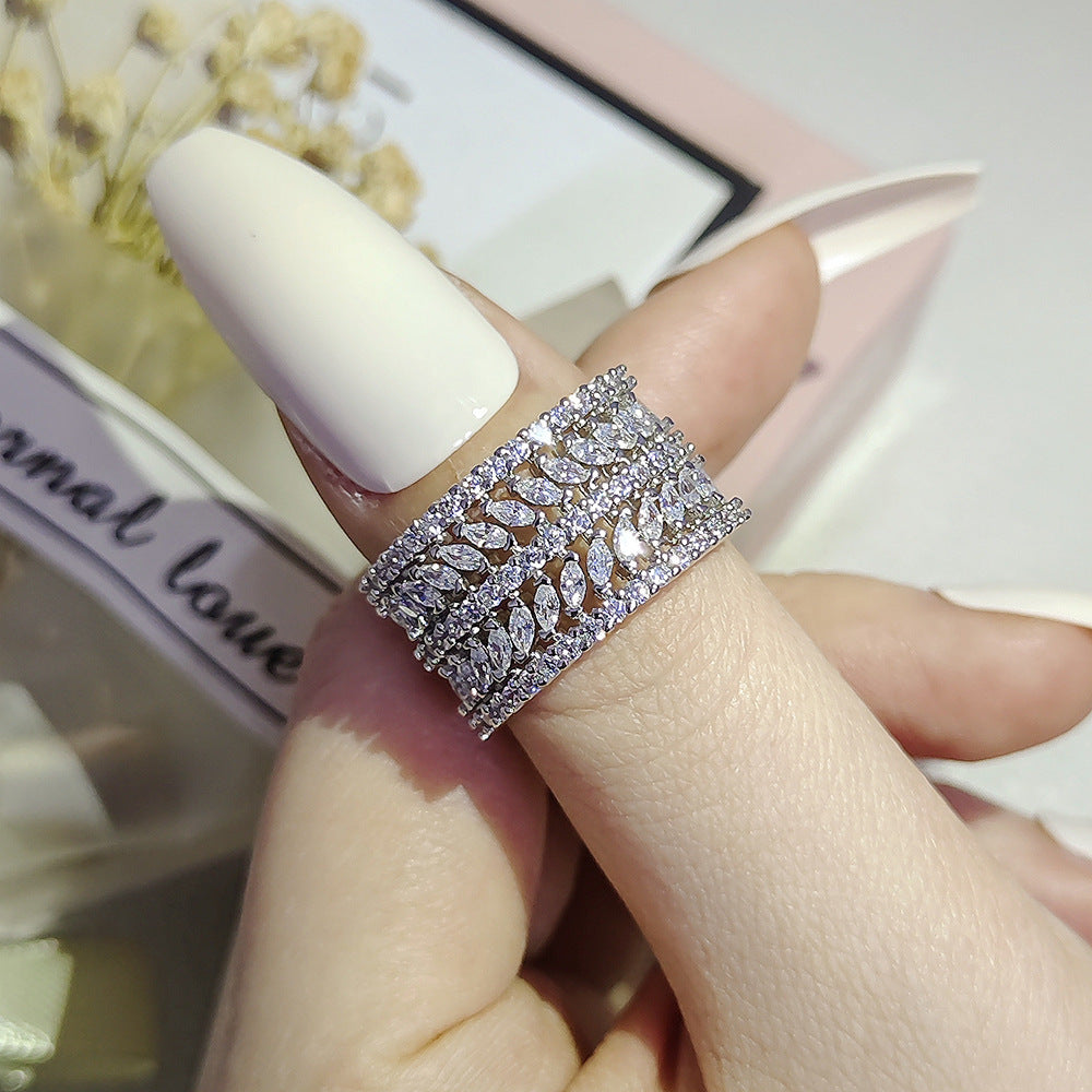 Women's Micro Inlaid Zircon Bracelet Ring