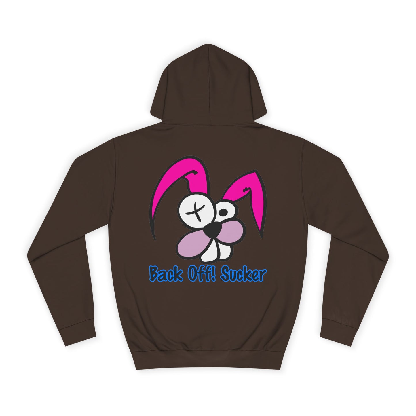 Back Off Sucker Bunny, Rad Moto Bunny, Unisex Hoodie - Biker Style Sweatshirt for Motorcycle Enthusiasts