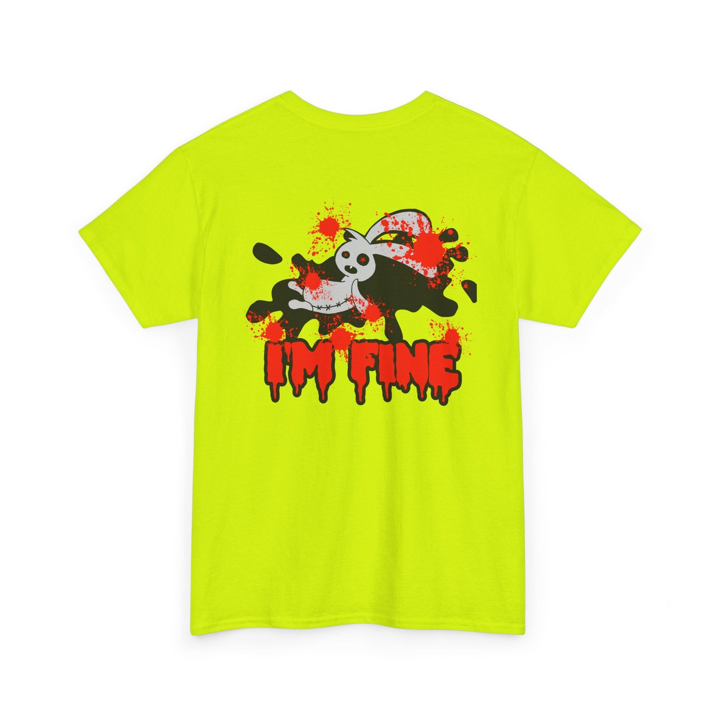 I'M FINE, Rad Moto Bunny, Heavy Cotton T-Shirt