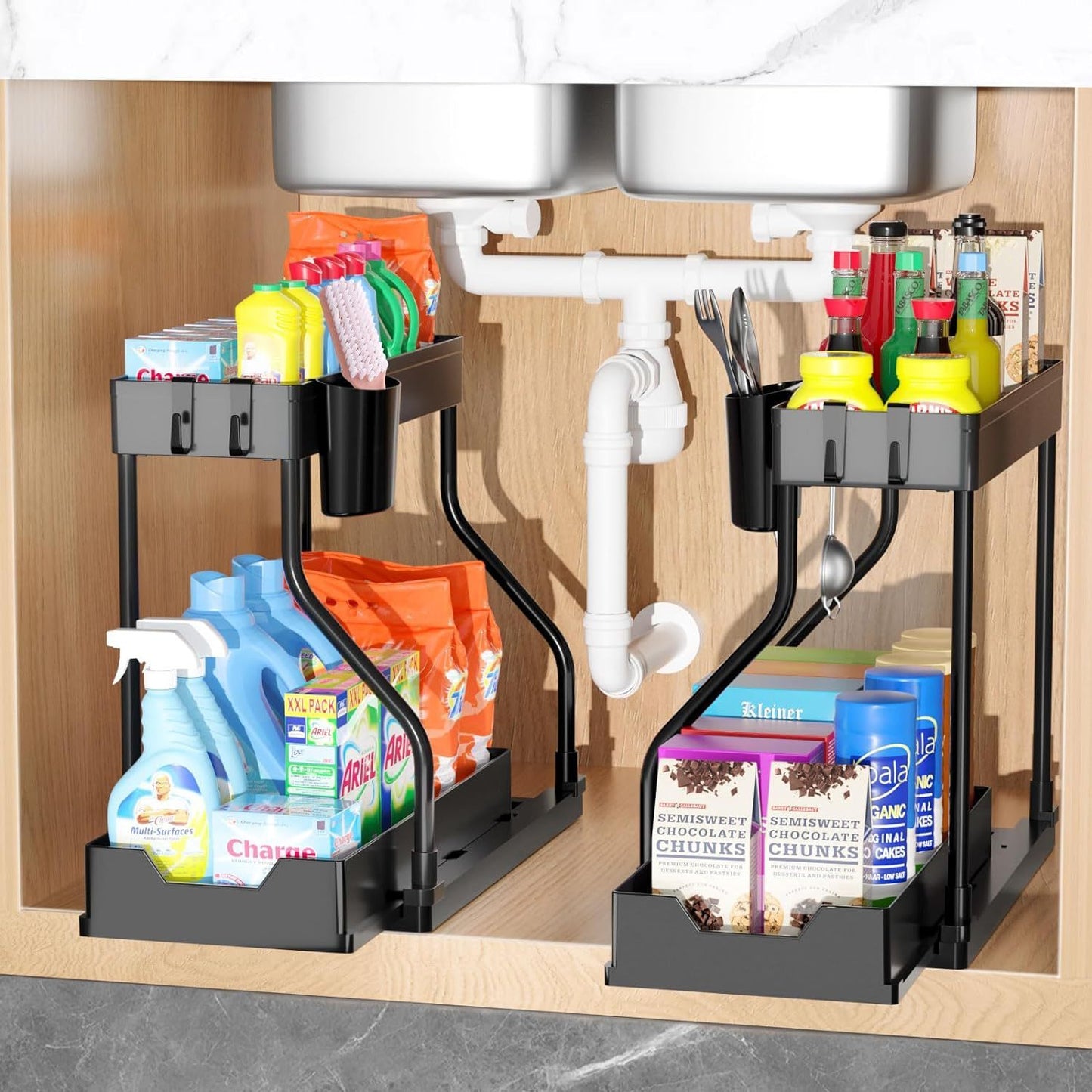 Bathroom or Kitchen Sink Storage Rack 2 Floors