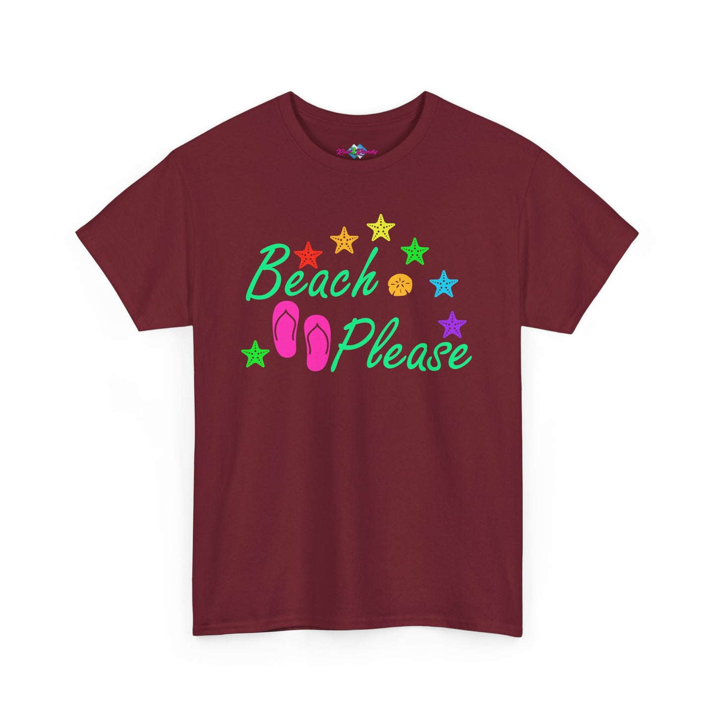 Beach Please. Heavy Cotton T-Shirt